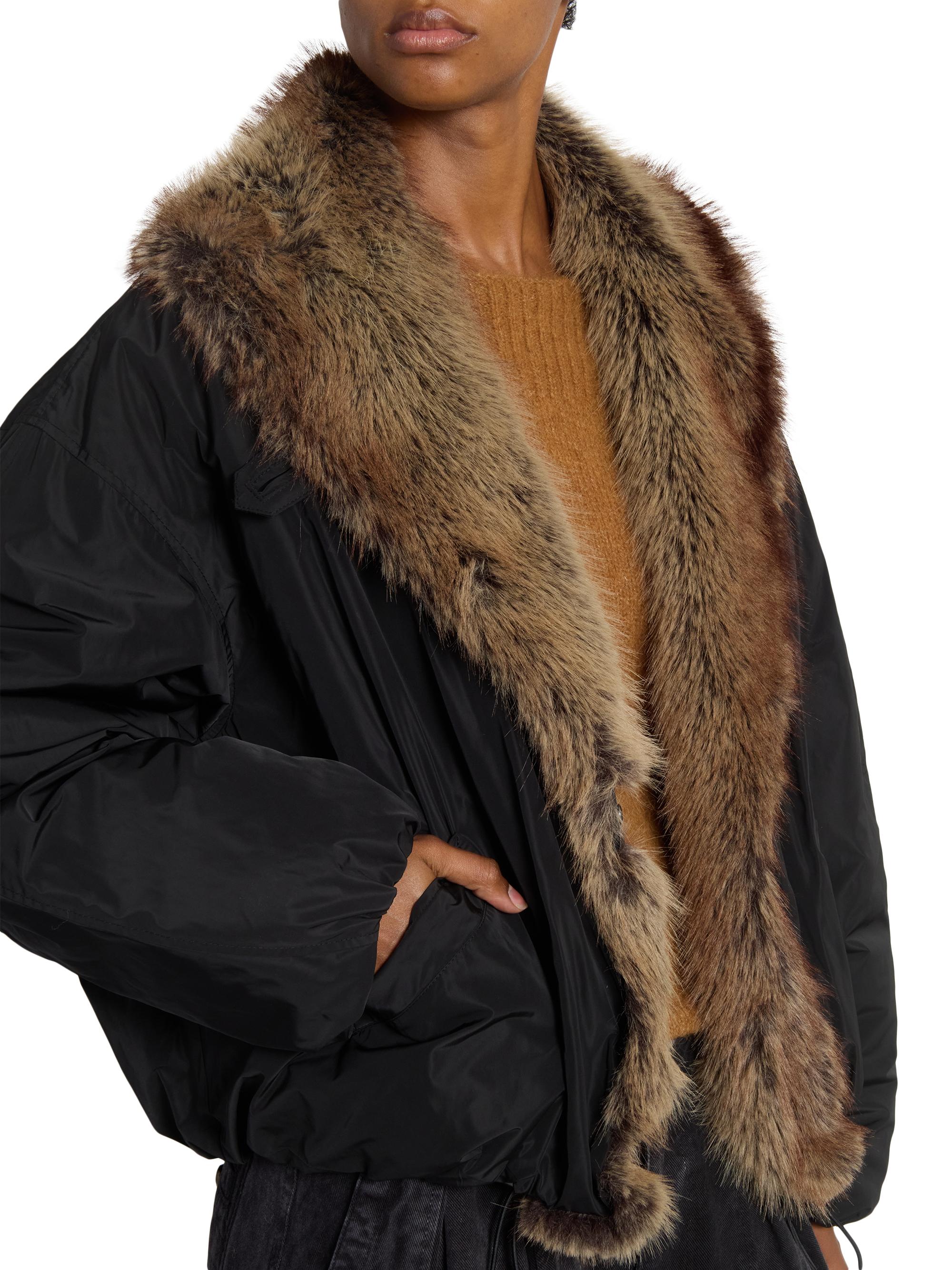 Isabel Marant Charone Faux-Fur Trim Jacket | Saks Fifth Avenue