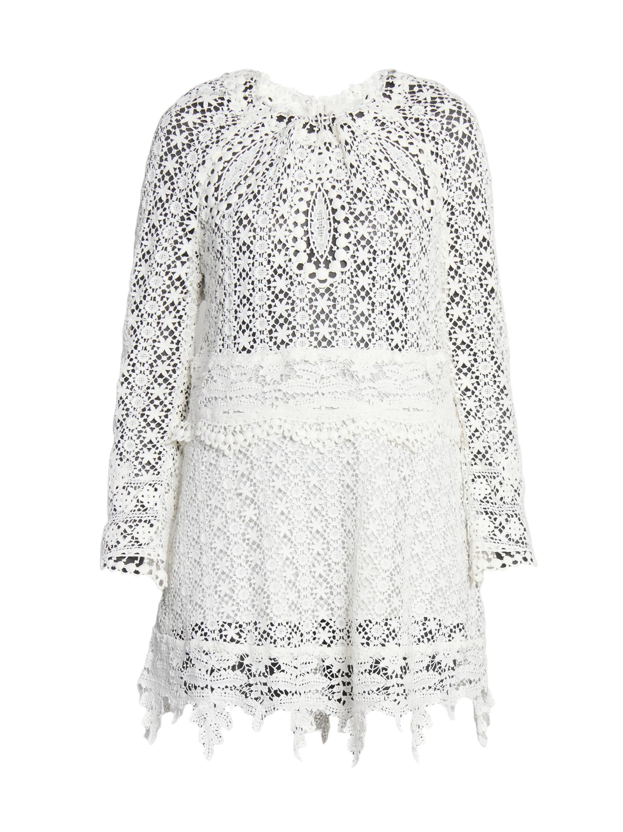Isabel Marant Women's Hizene Lace Cotton Minidress - White