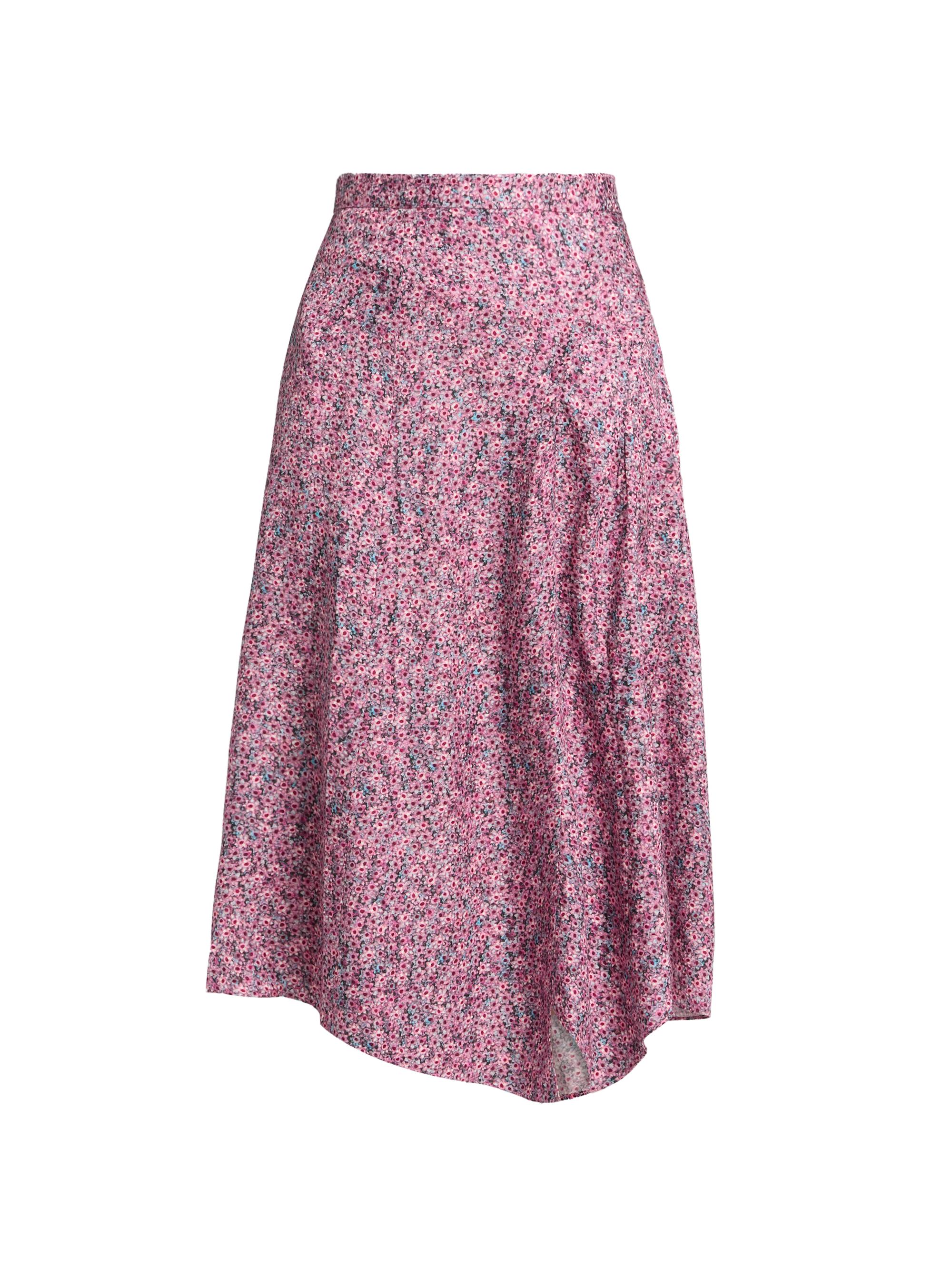 Isabel Marant Women's Cacia Floral Silk-Blend Midi-Skirt - Pink