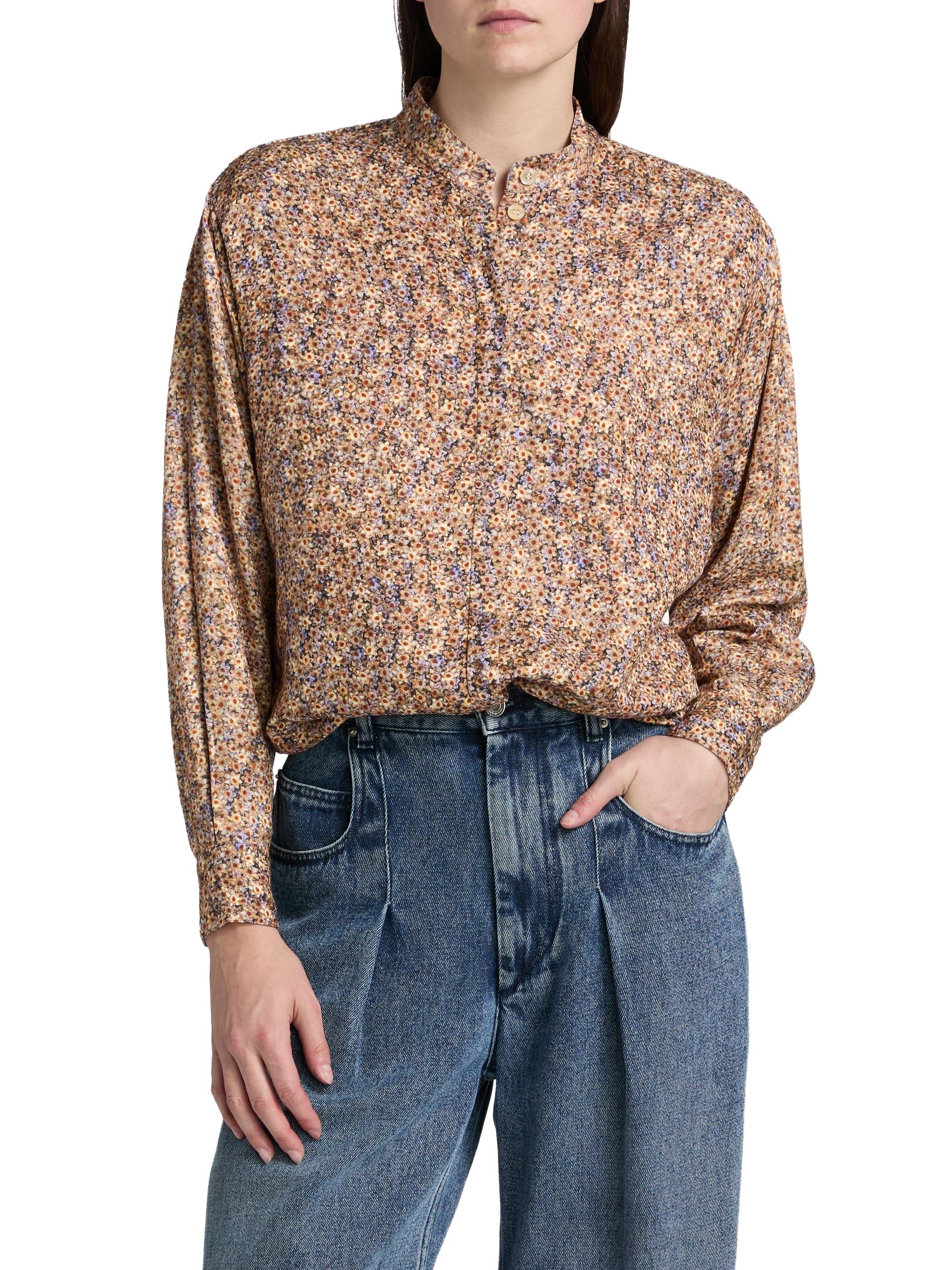 Isabel Marant Harlow Floral Silk-Blend Shirt | Saks Fifth Avenue