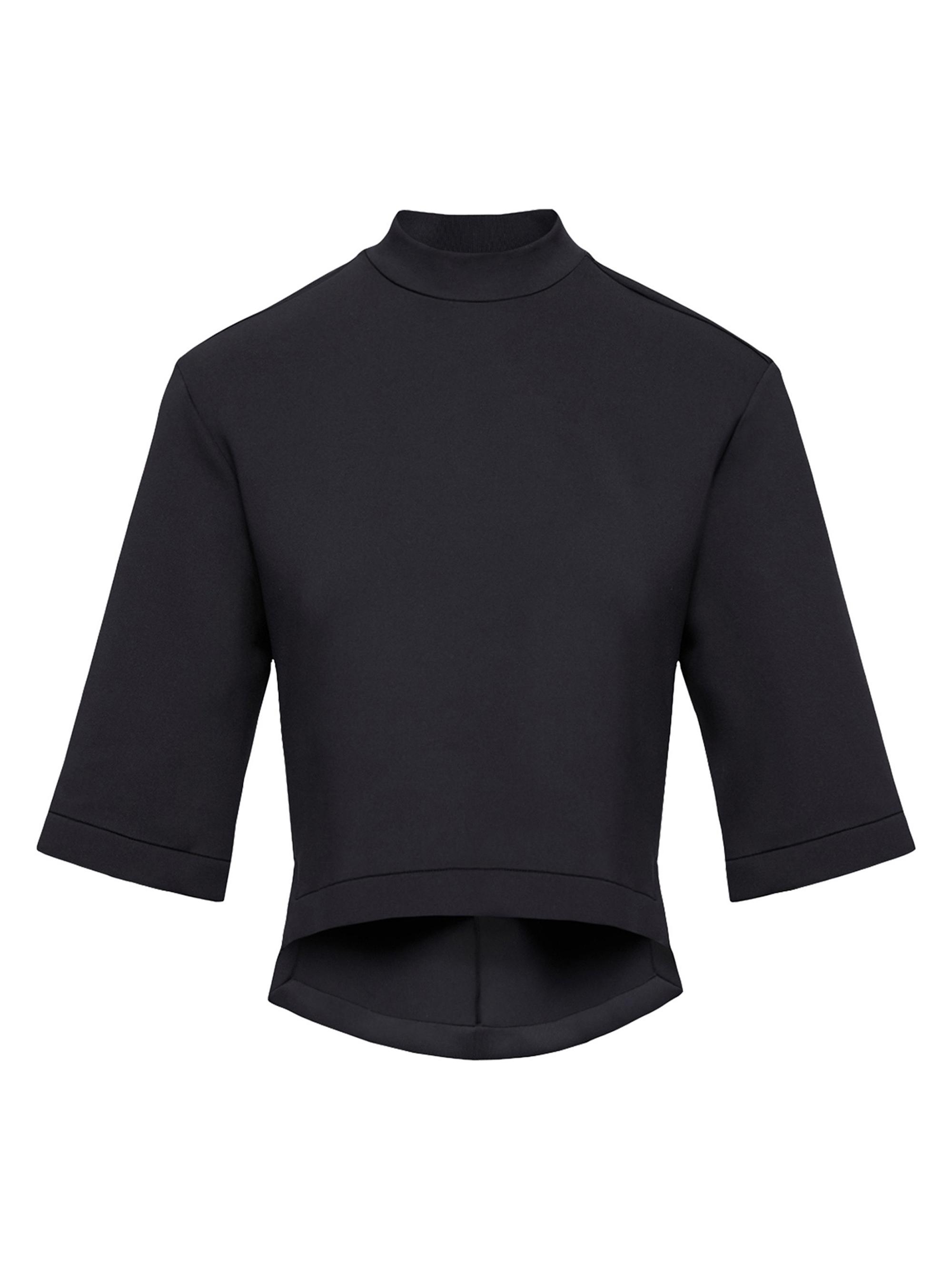 Moncler Genius Women's Moncler x EE72 by Edward Enninful Crewneck in T-Shirt in Neoprene - Black