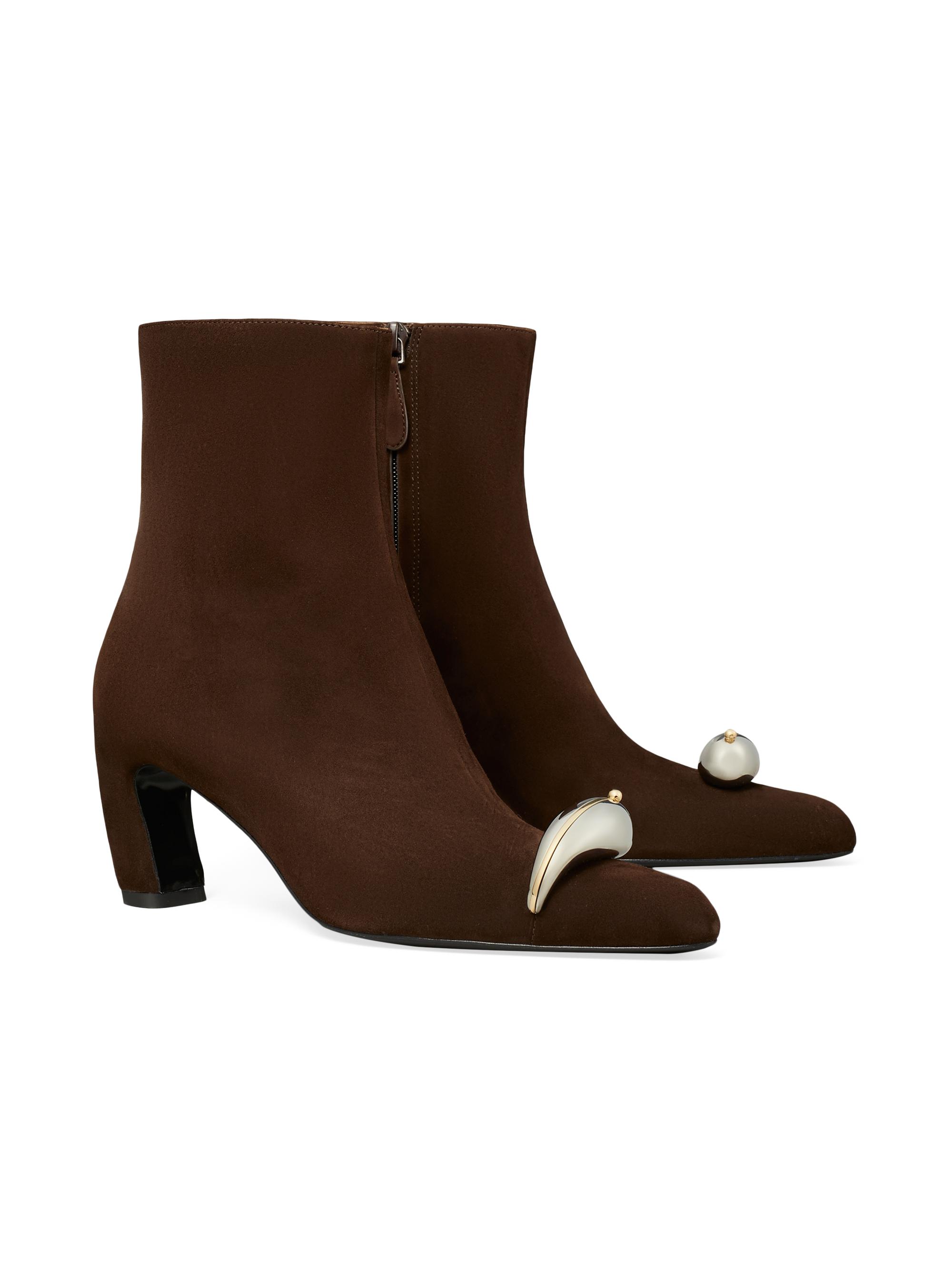 Tory Burch Pierced Xl 65MM Suede Ankle Boots | Saks Fifth Avenue