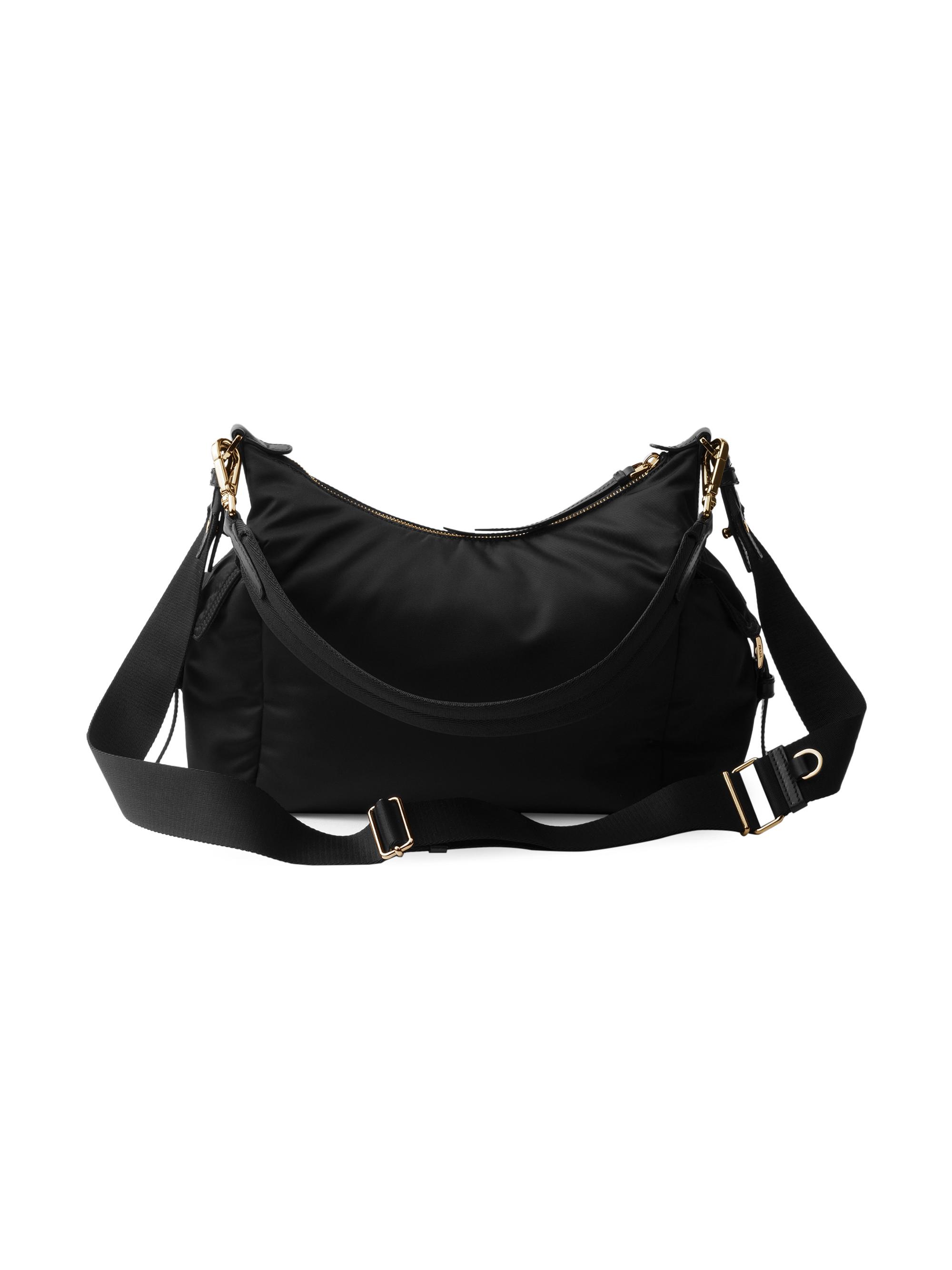 バッグ PRADA LEATHER NYLON SHOULDER HAND BAG Prada // Black Nylon & Leather Easy Shoulder Bag – VSP Consignment