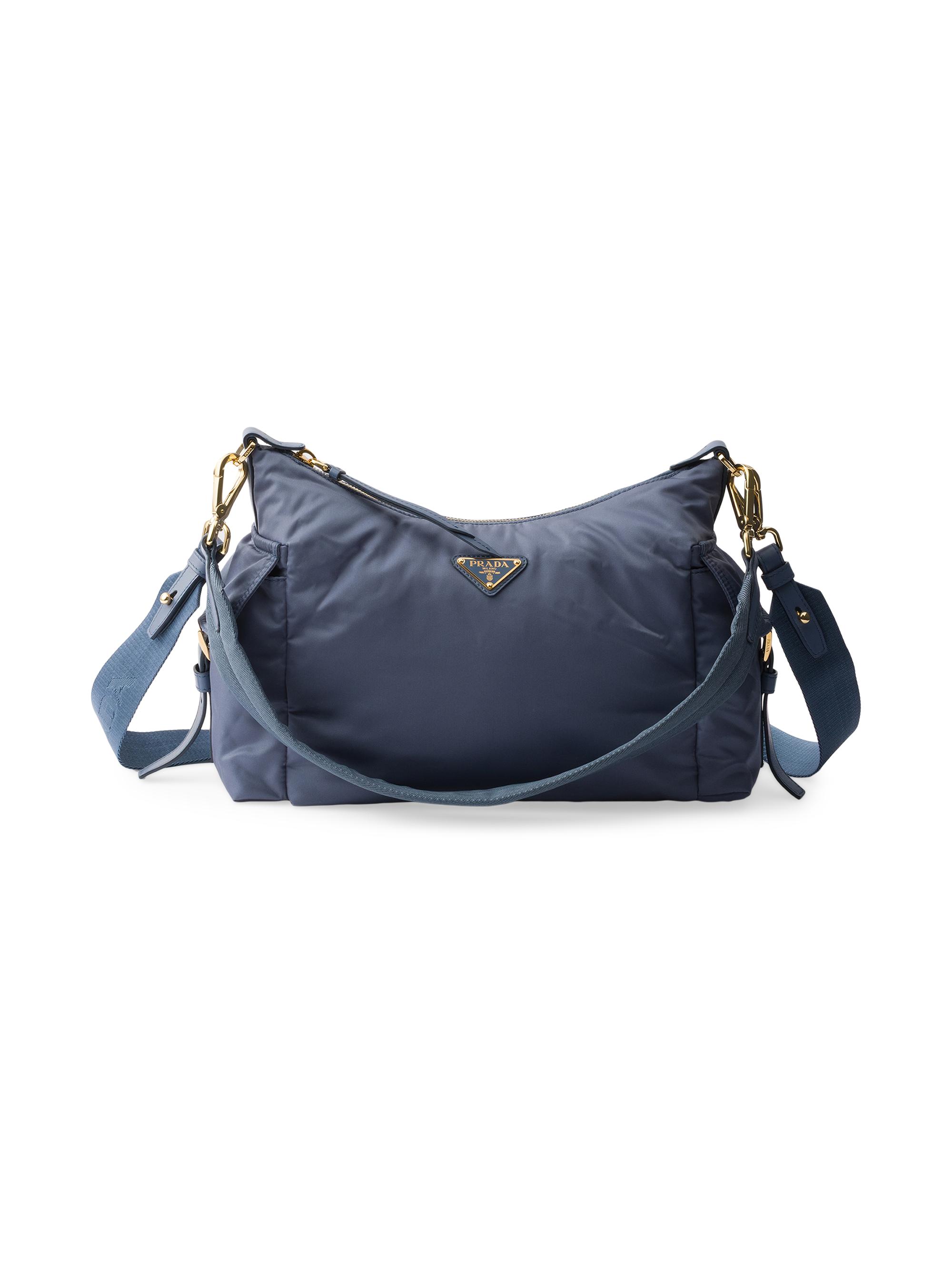 Prada Women's Explore  Re-Nylon and Leather Shoulder Bag - Blue