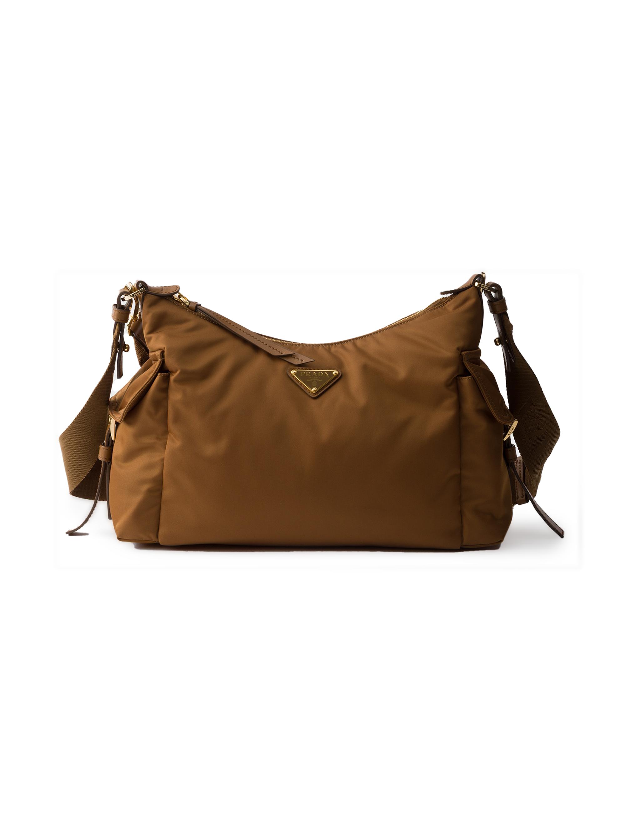 Prada Women's Explore  Re-Nylon and Leather Shoulder Bag - Brown
