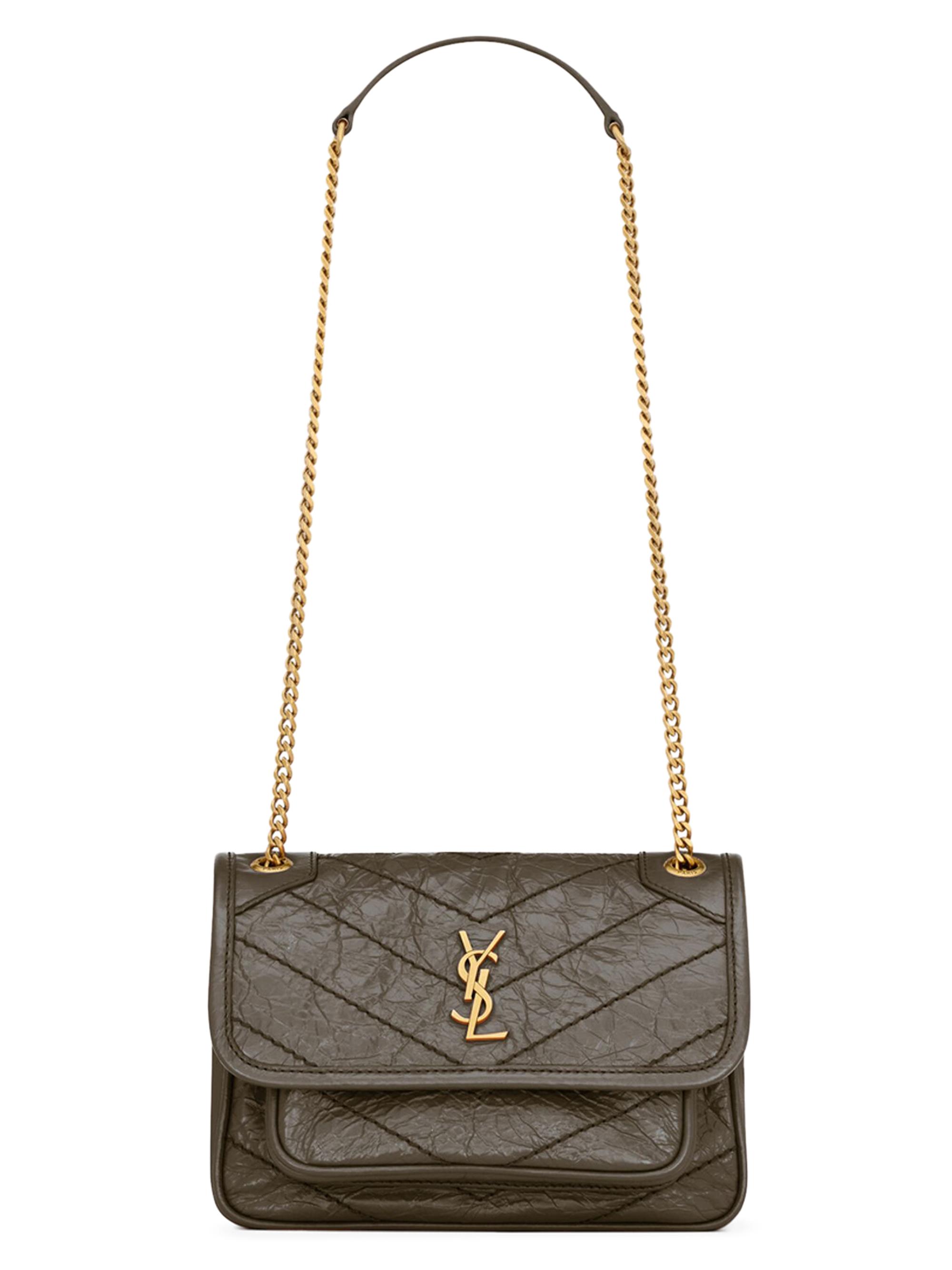 Saint Laurent Women's Niki Mini Bag in Vintage Leather - Light Musk