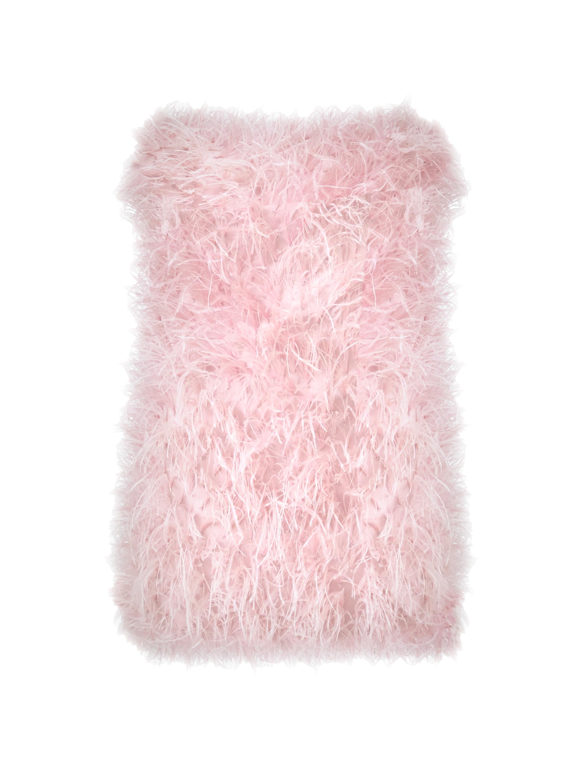 Halston Women's Juniper Faux-Feather Strapless Minidress - Quartz