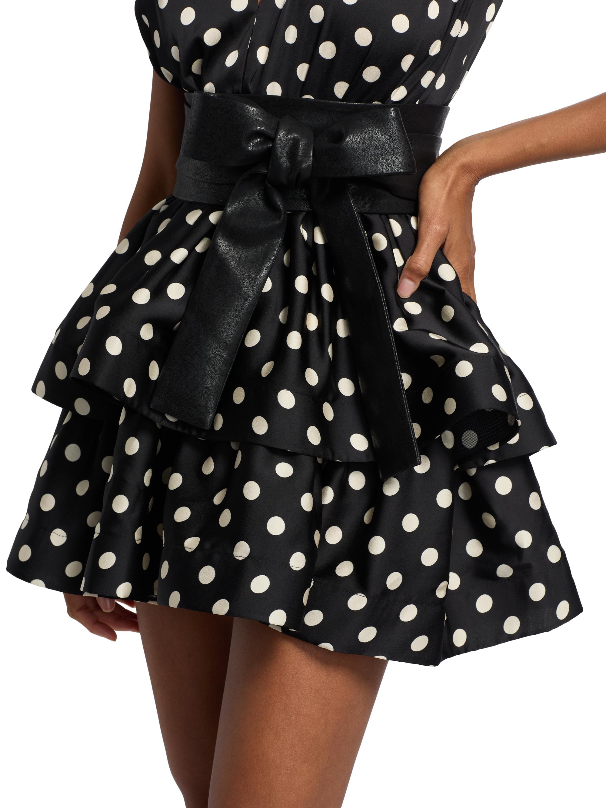 Bronx Banco Riley Polka Dot Ruffle Minidress | Saks Fifth Avenue