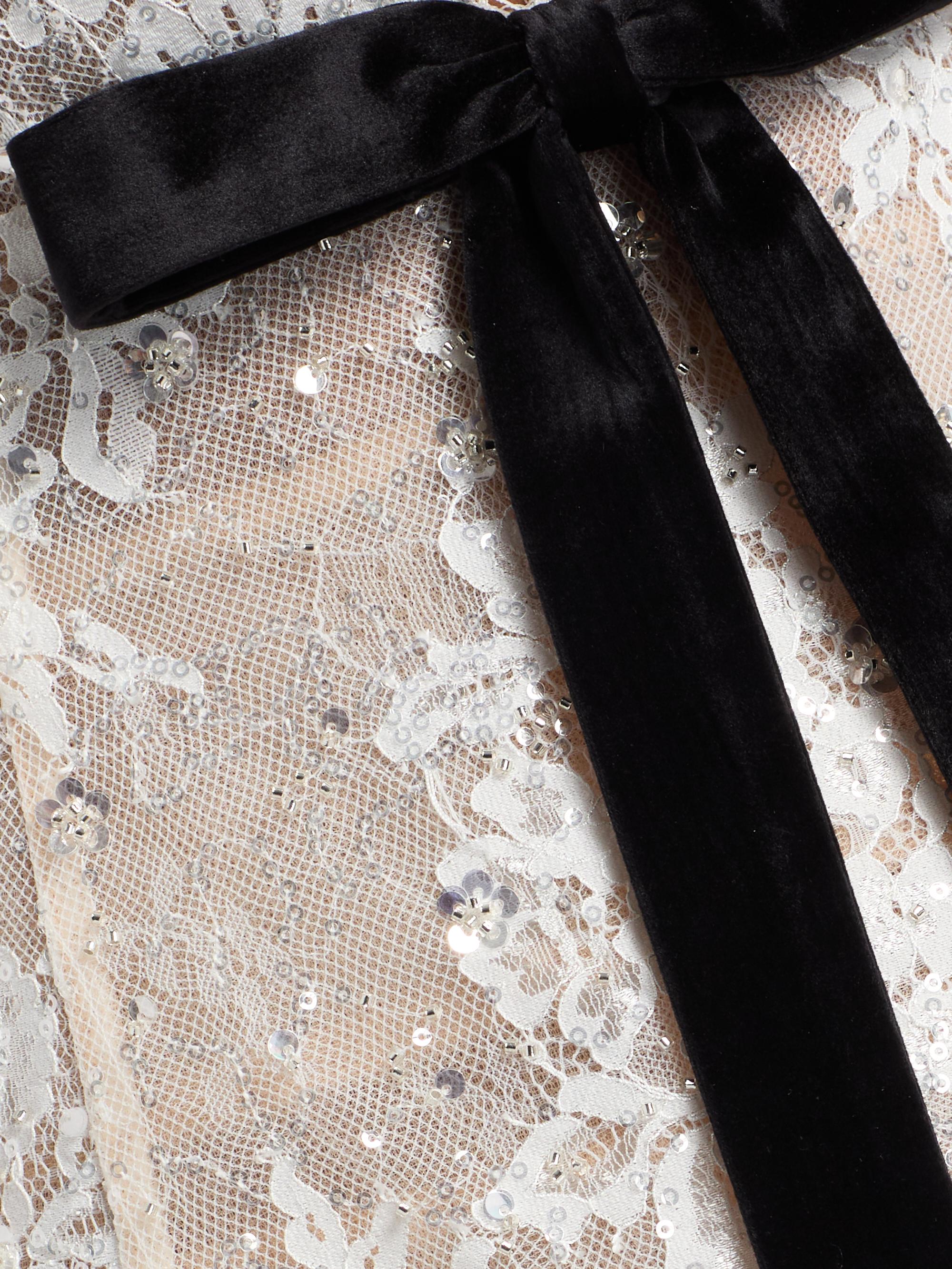 Bronx and Banco Isa Embellished Lace Minidress | Saks Fifth Avenue