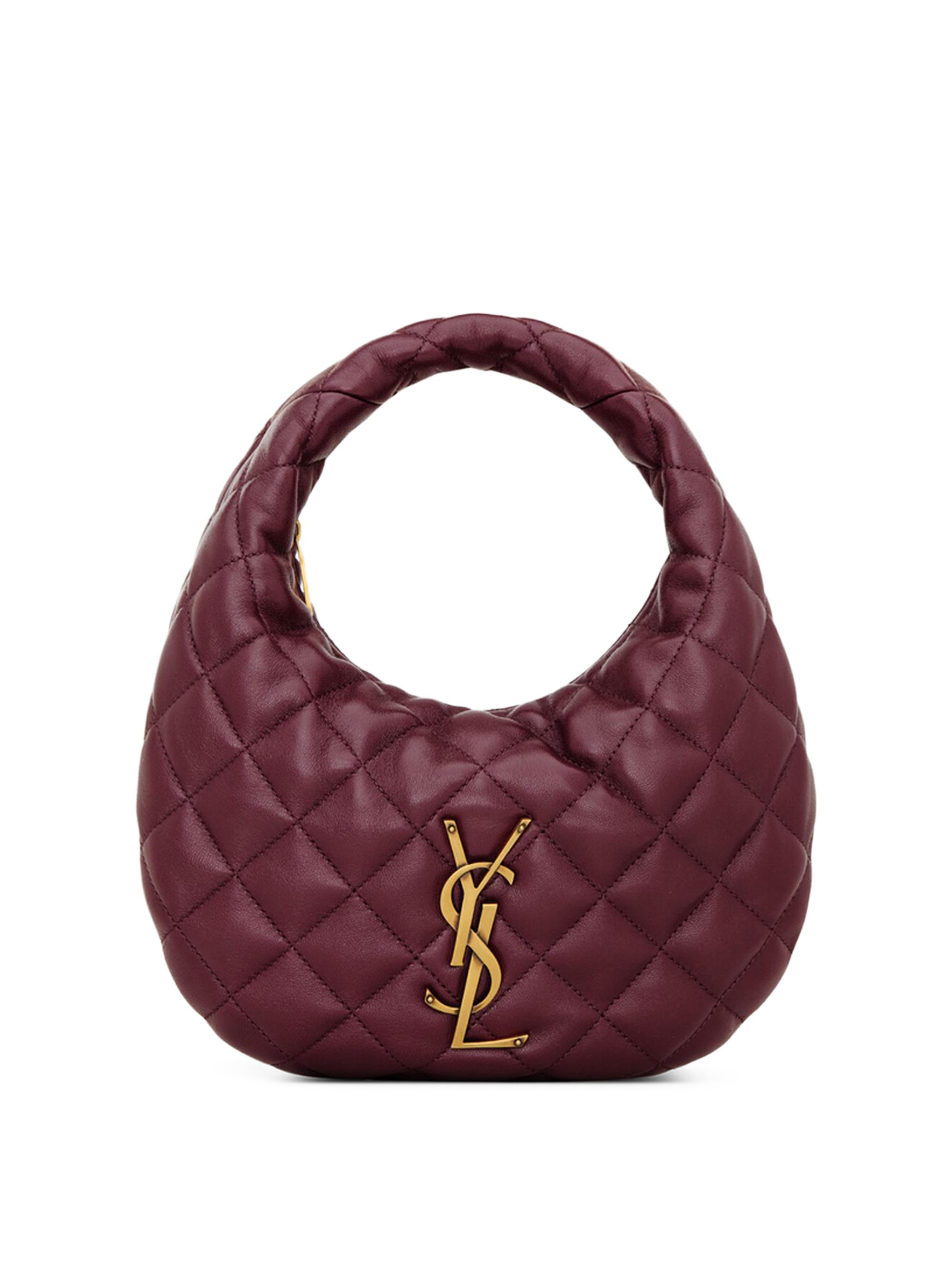 Saint Laurent Women's Icarino Top Handle Bag in Quilted Nappa - Rouge Cabernet