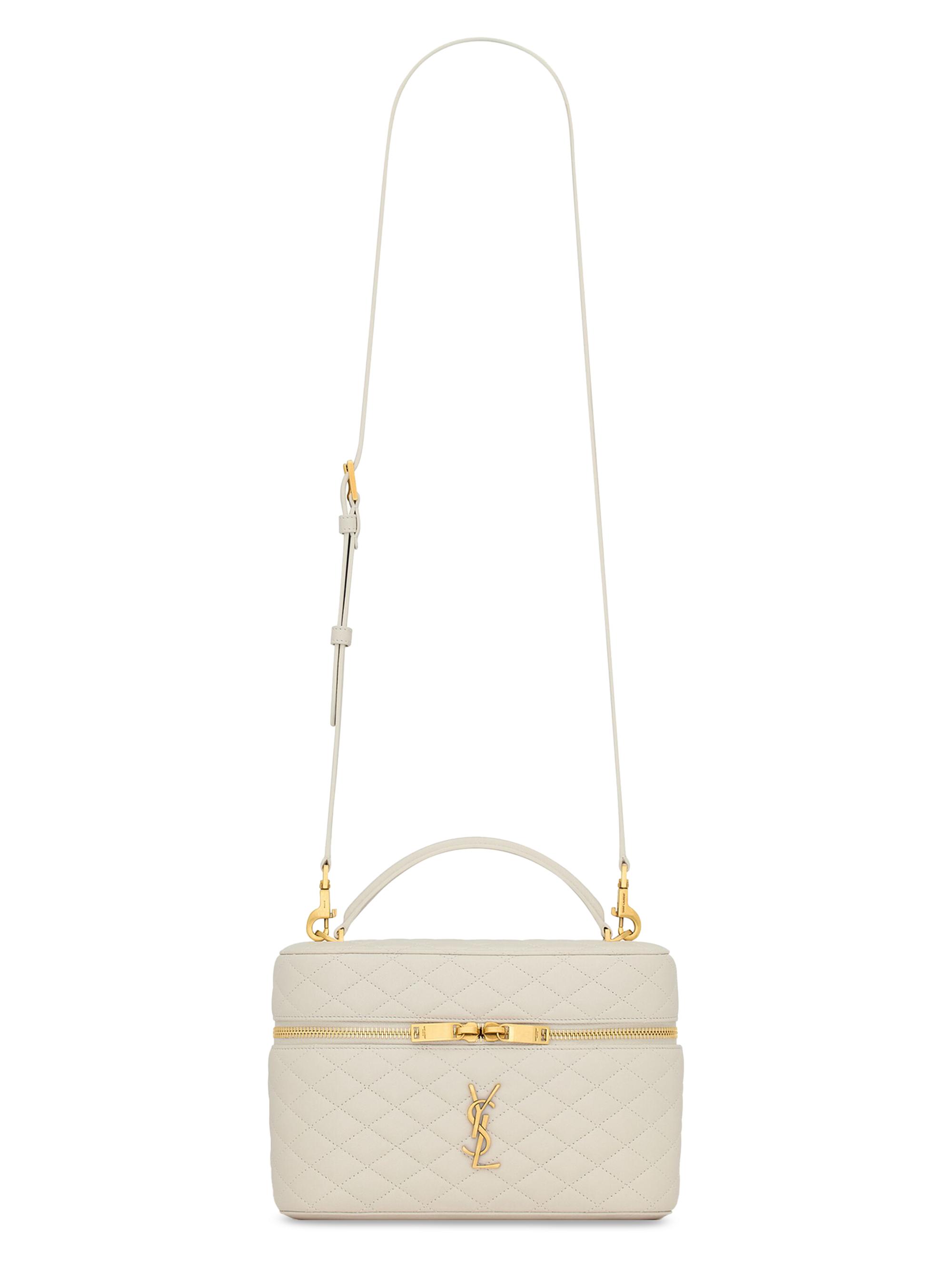 Saint Laurent Women's Gaby  Vanity Bag in Lambskin - Blanc Vintage