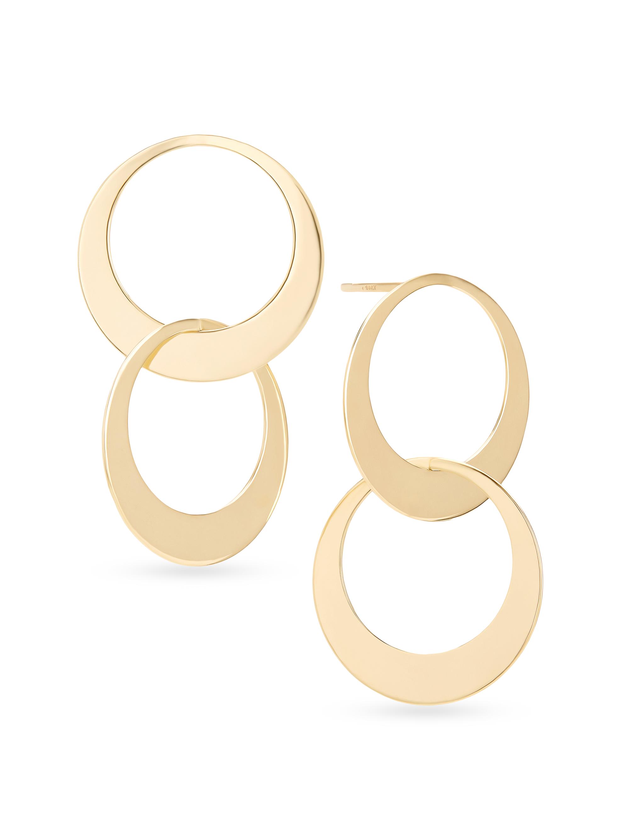 Lana Women's 14K Yellow Gold Double Interlocking Circle Earrings - Yellowgold