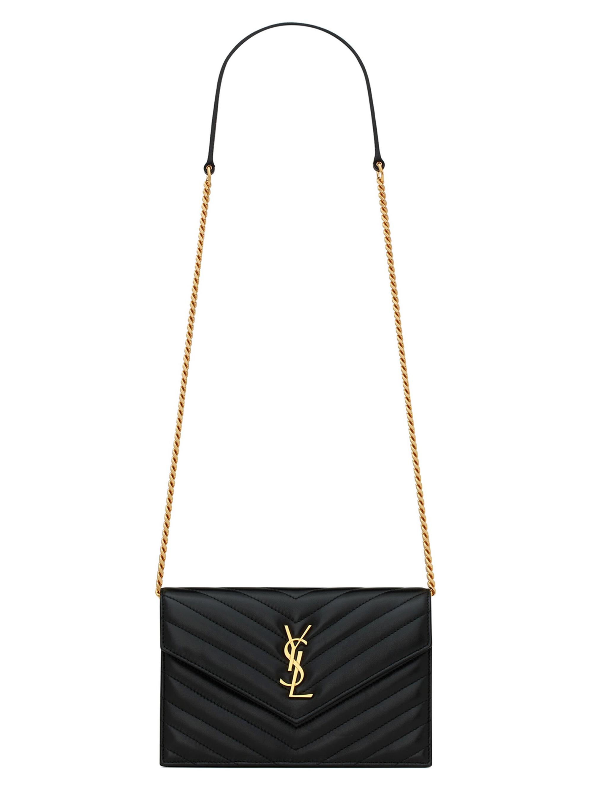 Saint Laurent Cassandre Envelope Chain Wallet in Lambskin | Saks