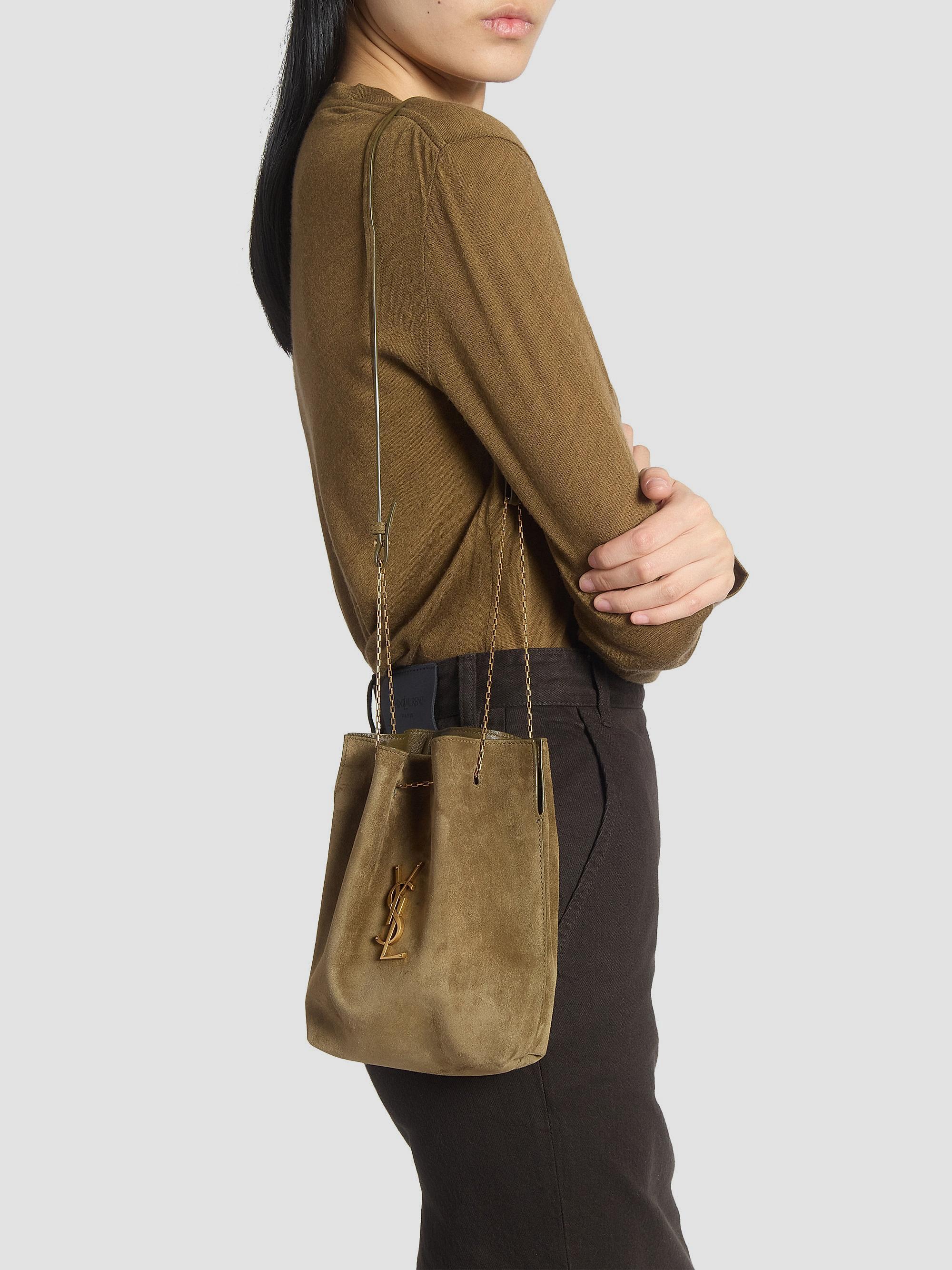 Saint Laurent Pochon in Suede | Saks Fifth Avenue
