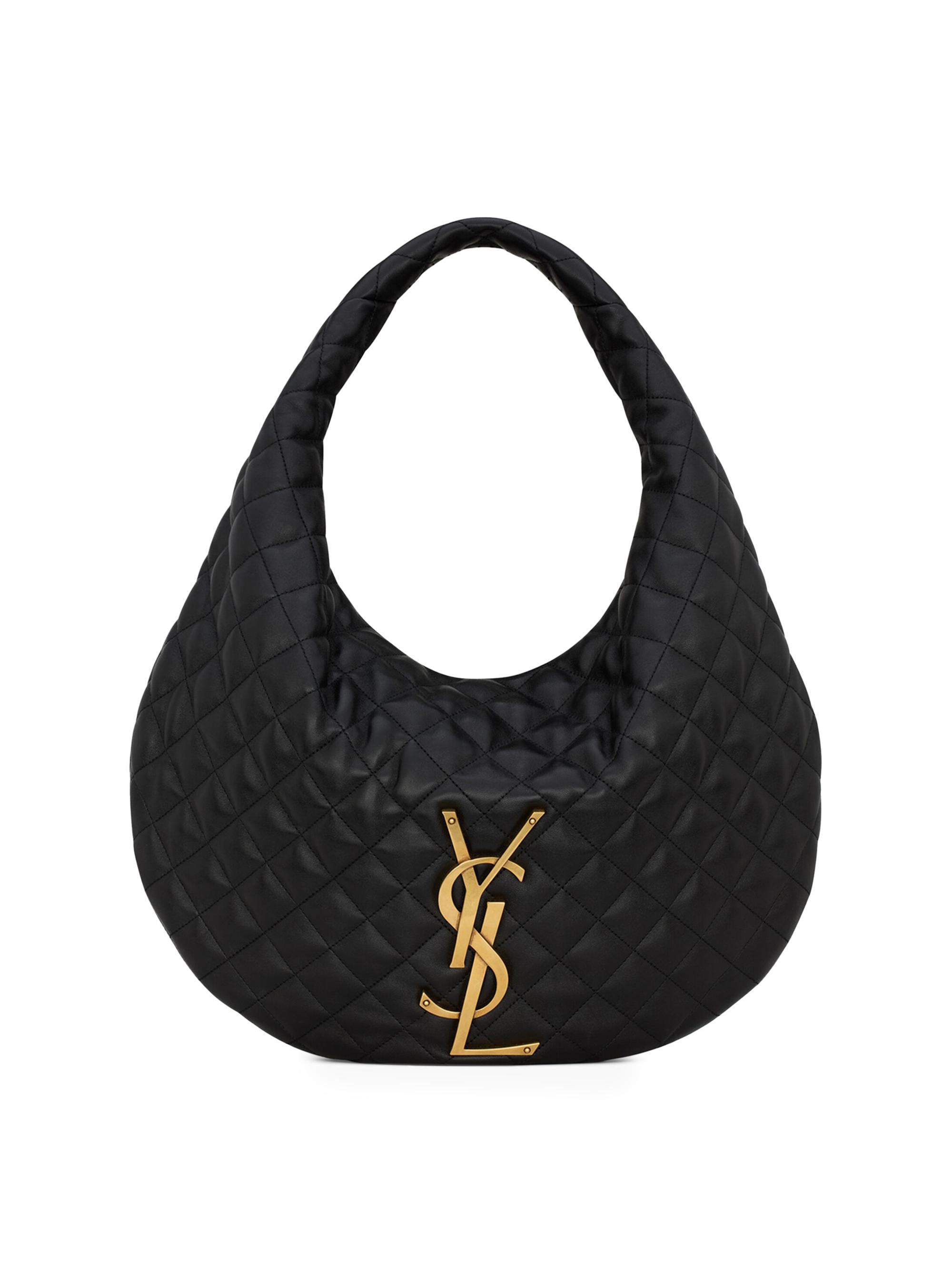 Saint Laurent Women's Icare Hobo Bag in Quilted Nappa - Black