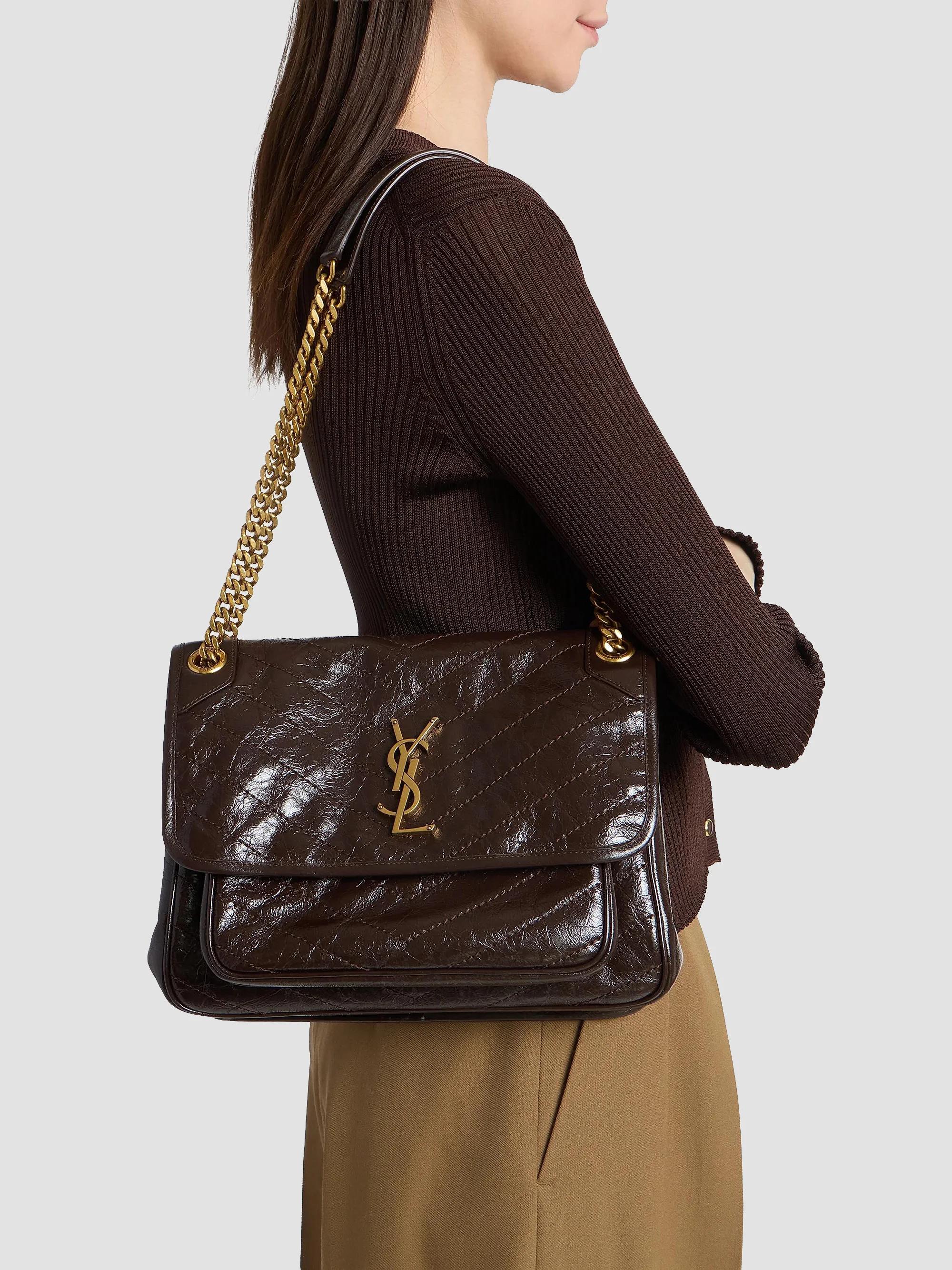 Saint Laurent Niki Medium Shoulder Bag in Vintage Leather | Saks