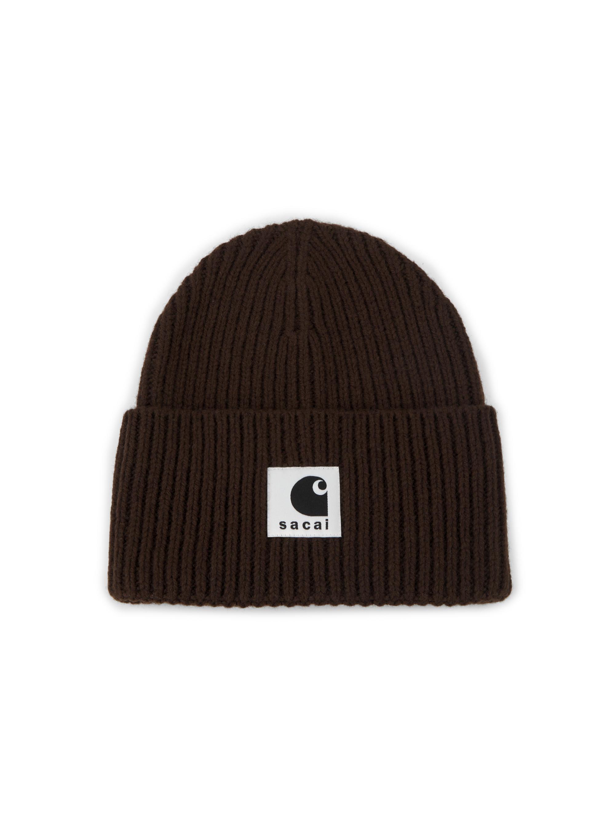 Sacai Men's  x Carhartt WIP Wool Beanie - Dark Beige