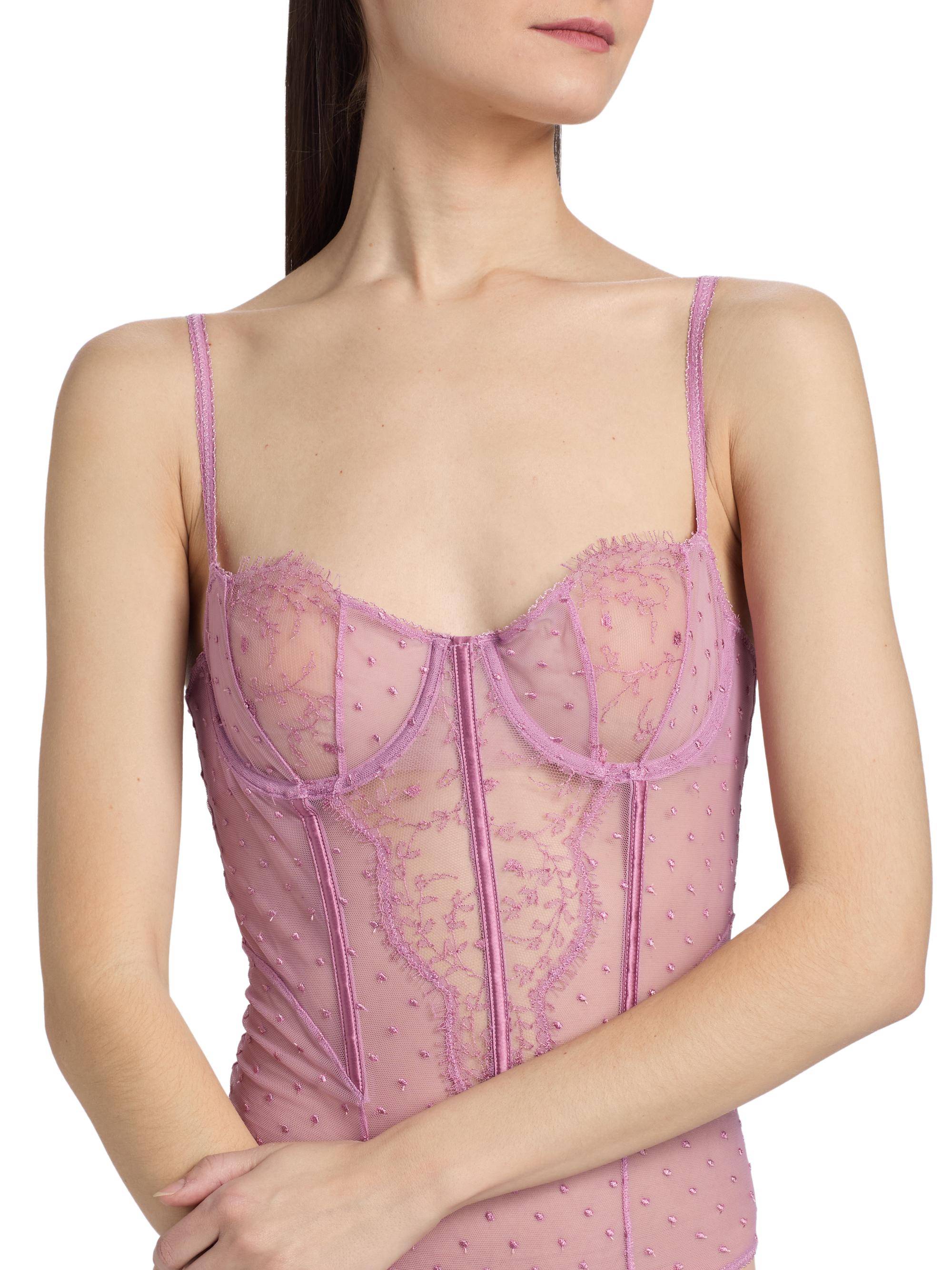 Kiki de Montparnasse Merci Beaucoup Laced One-Piece Bodysuit