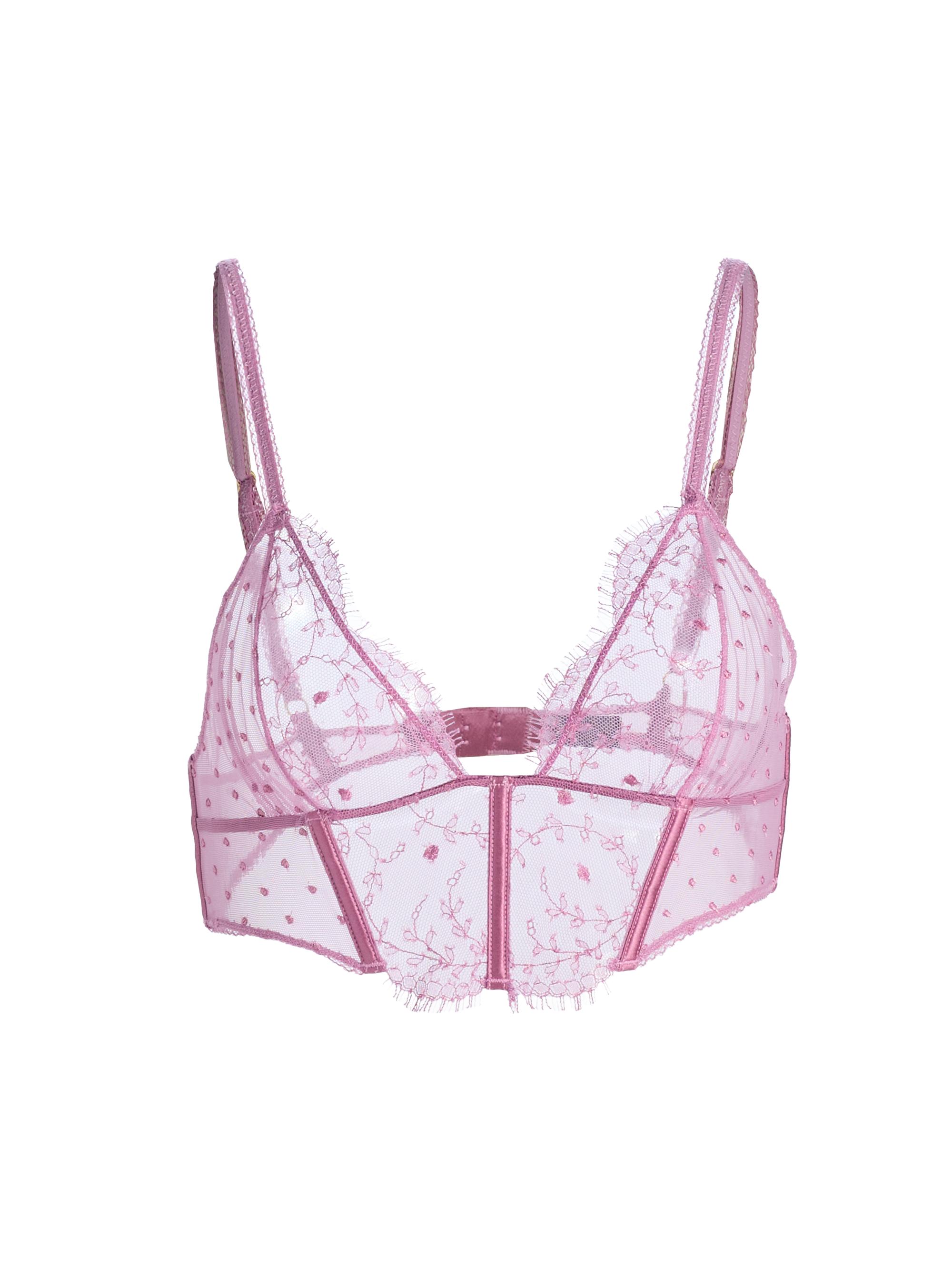 Kiki de Montparnasse Women's Merci Beaucoup Laced Longline Bra - Mauve