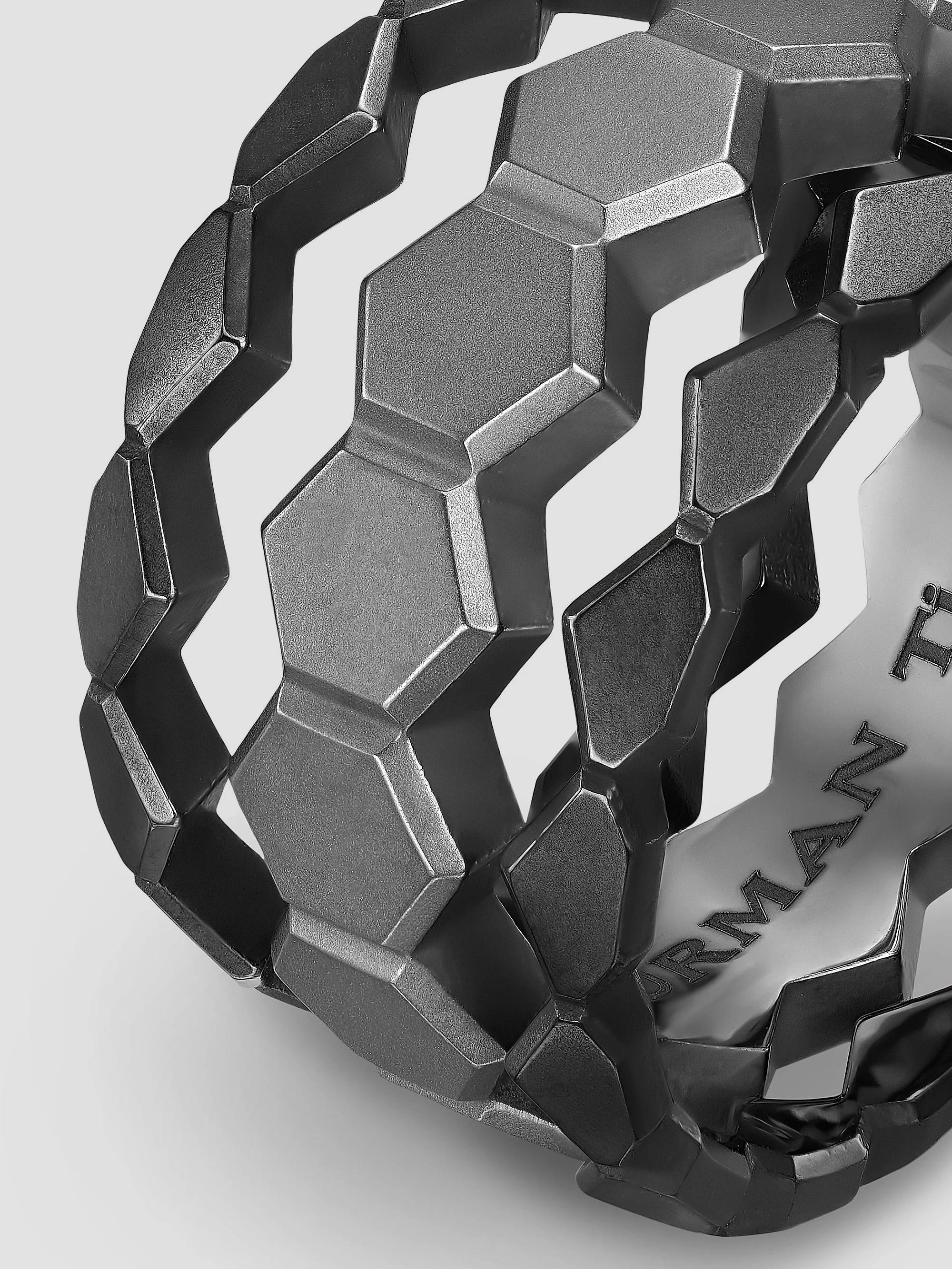 David Yurman Hex Stack Ring in Black Titanium | Saks Fifth Avenue