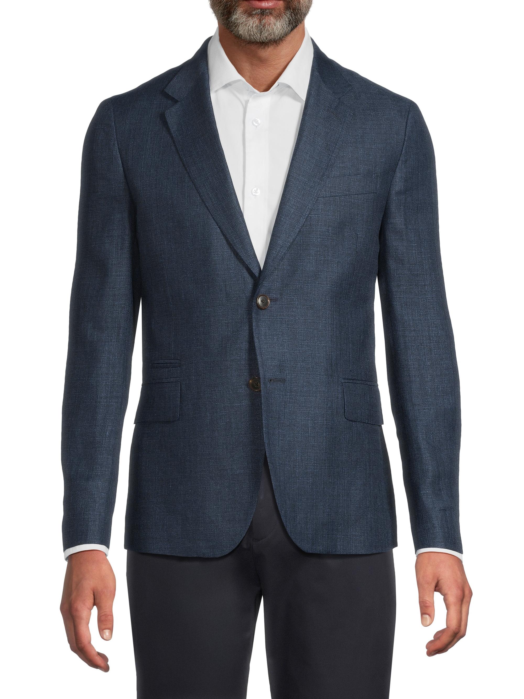 Paul Smith Linen-Wool Two-Button Jacket | Saks Fifth Avenue