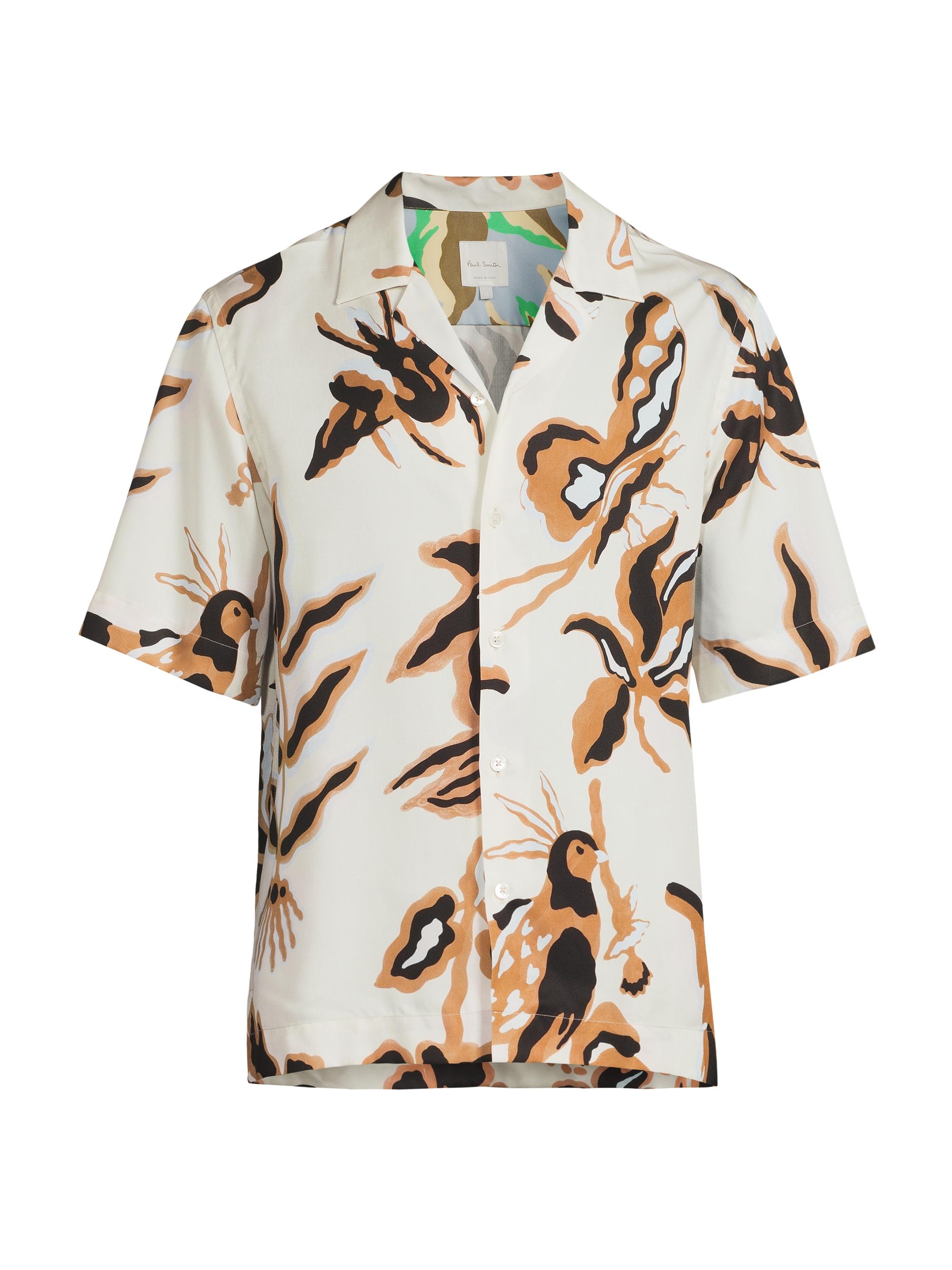 Paul Smith Men's Bohemia Floral Camp Shirt - Off White