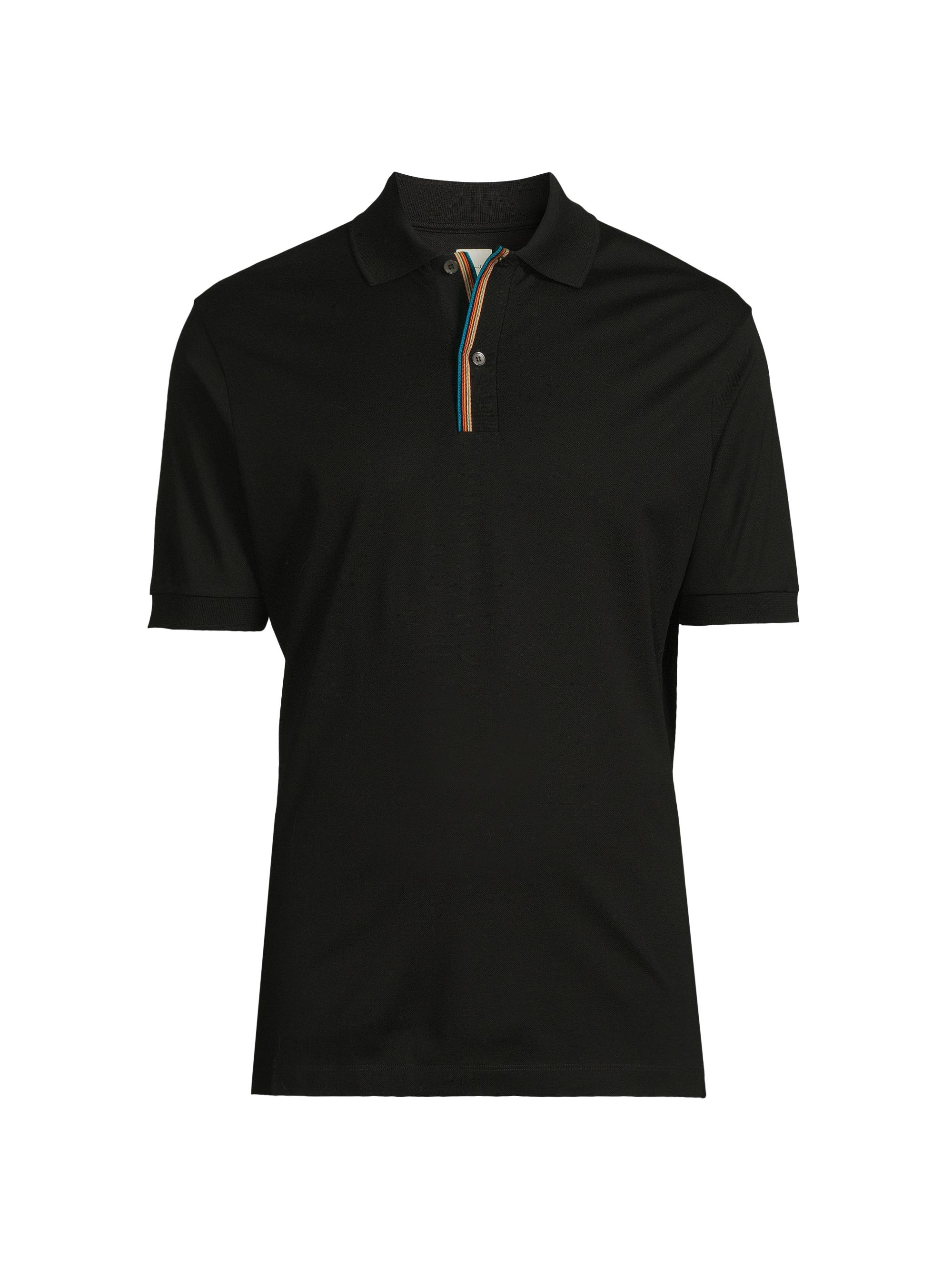 Paul Smith Men's Cotton Pique Polo Shirt - Black