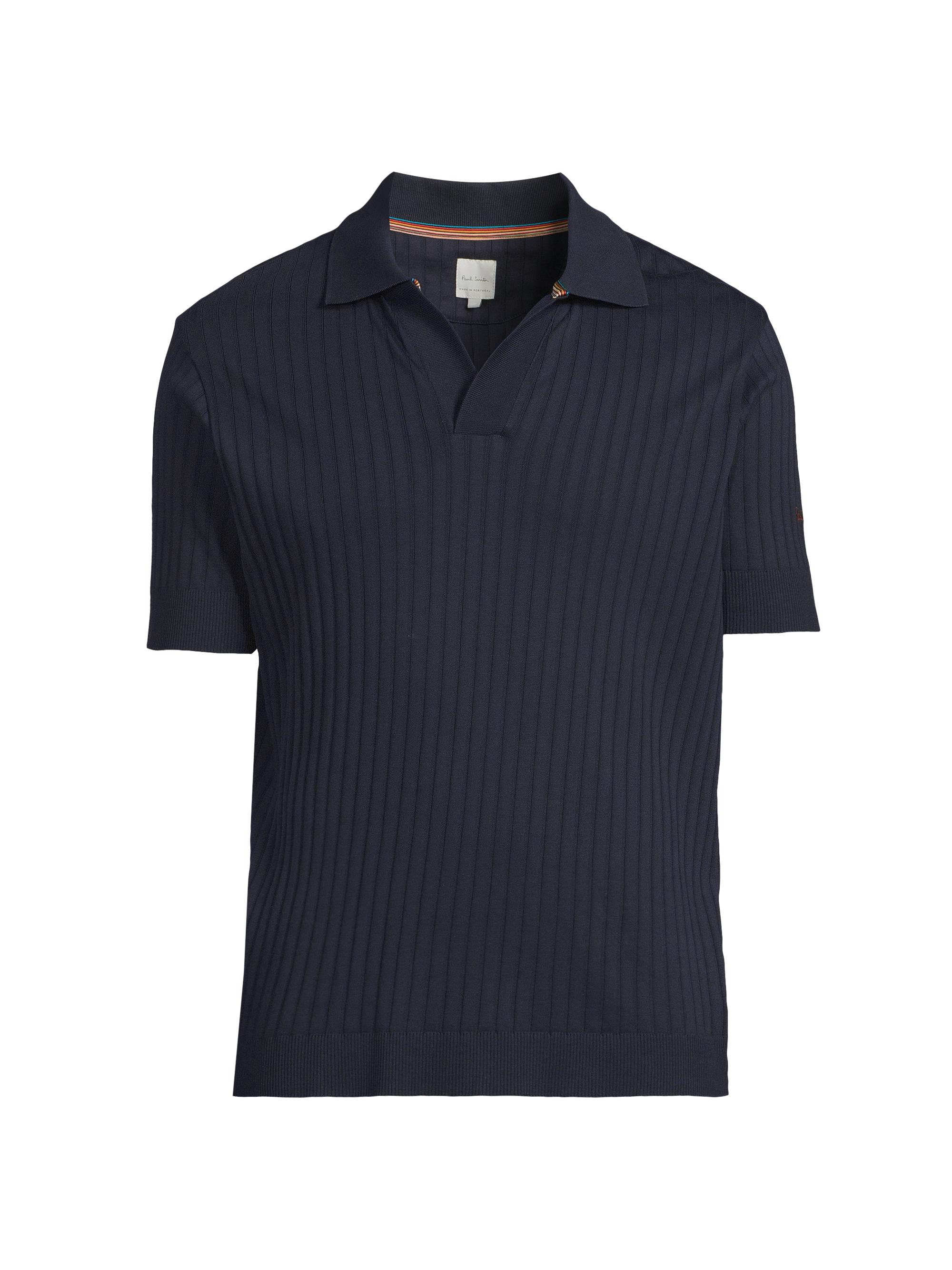 Paul Smith Men's Resort Rib-Knit Polo Shirt - Blood