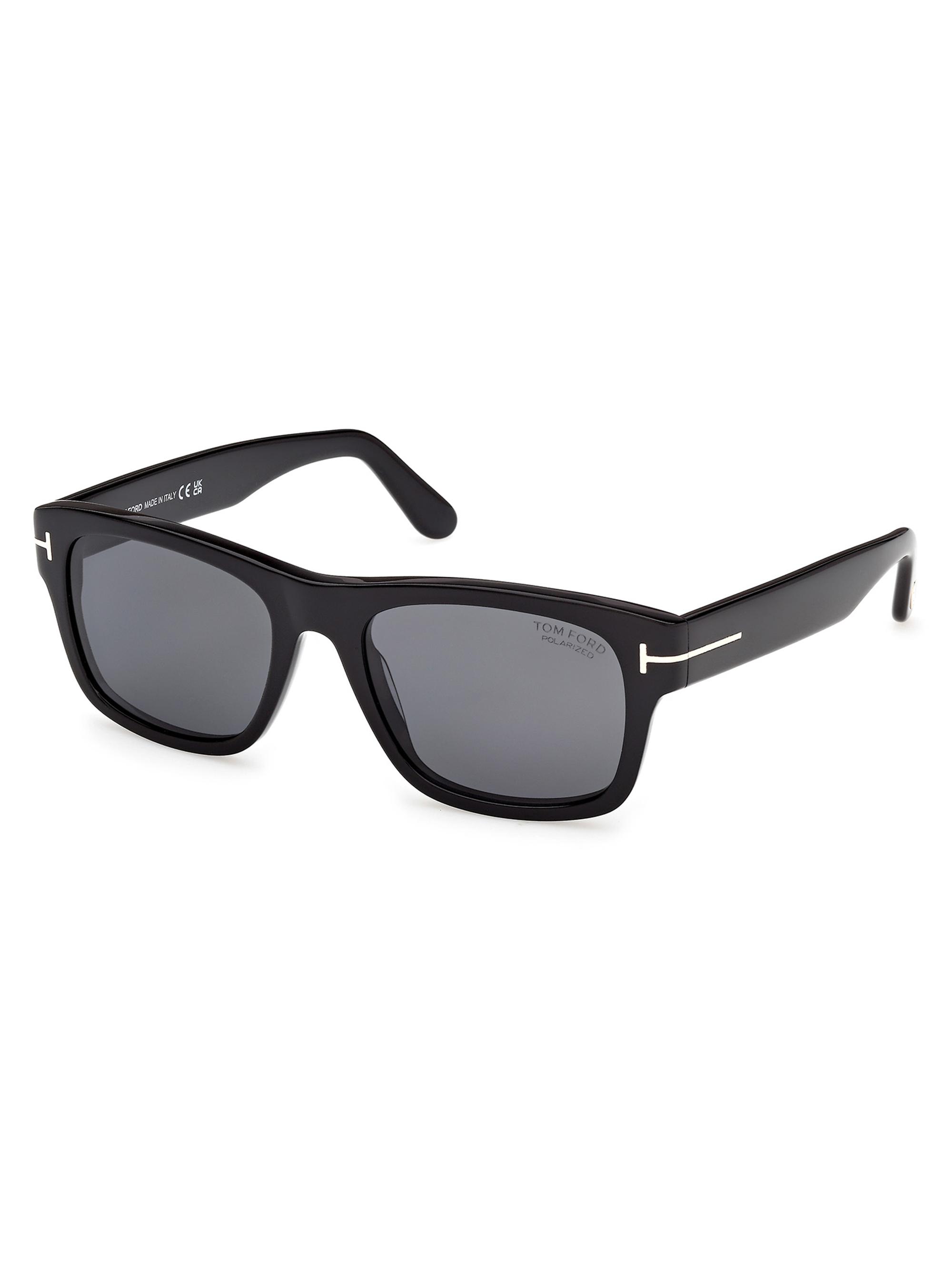 TOM FORD Men's Smith-02 55MM Square Sunglasses - Black Smoke