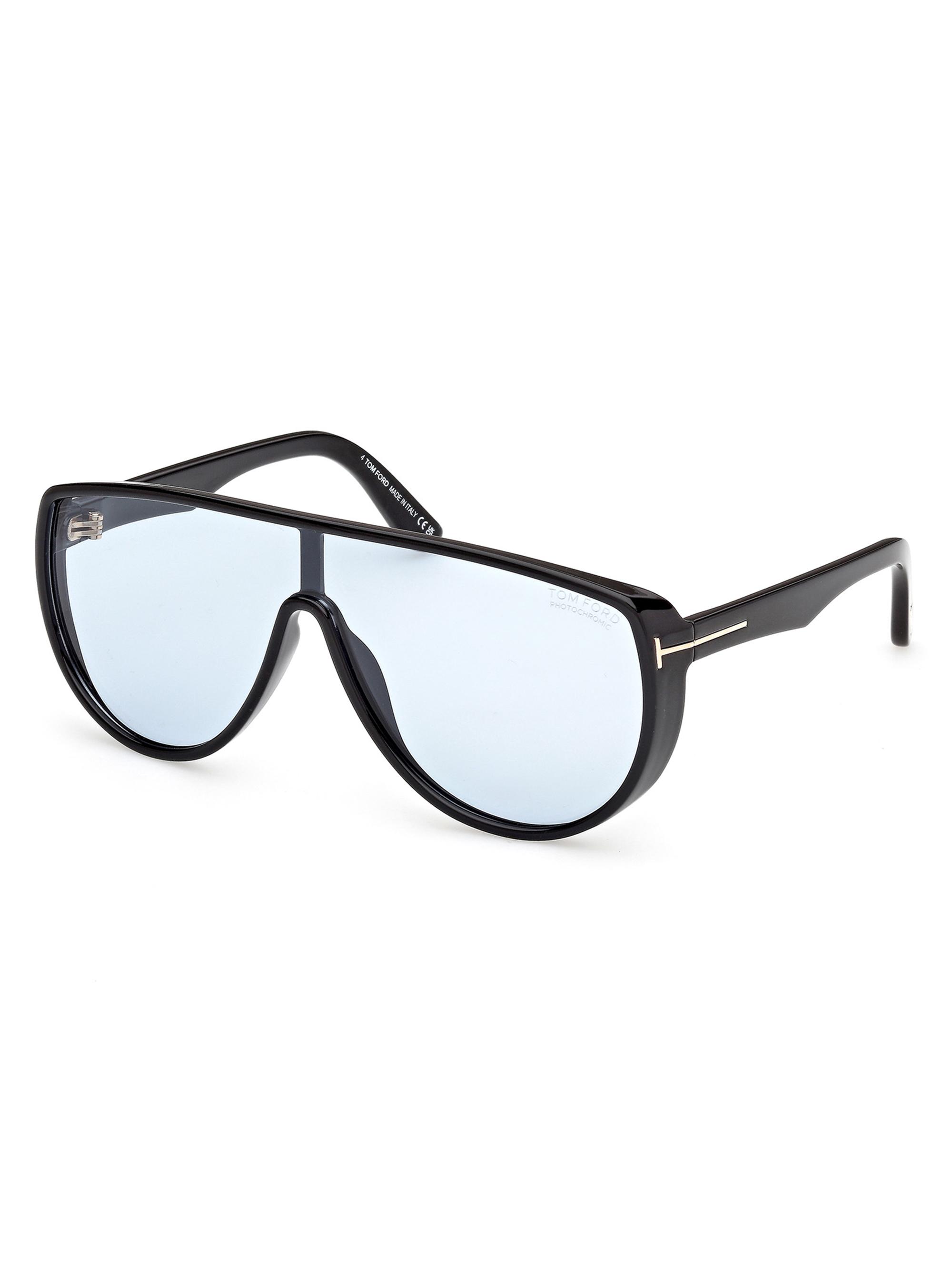 TOM FORD Men's Achilles Shield Sunglasses - Black Blue