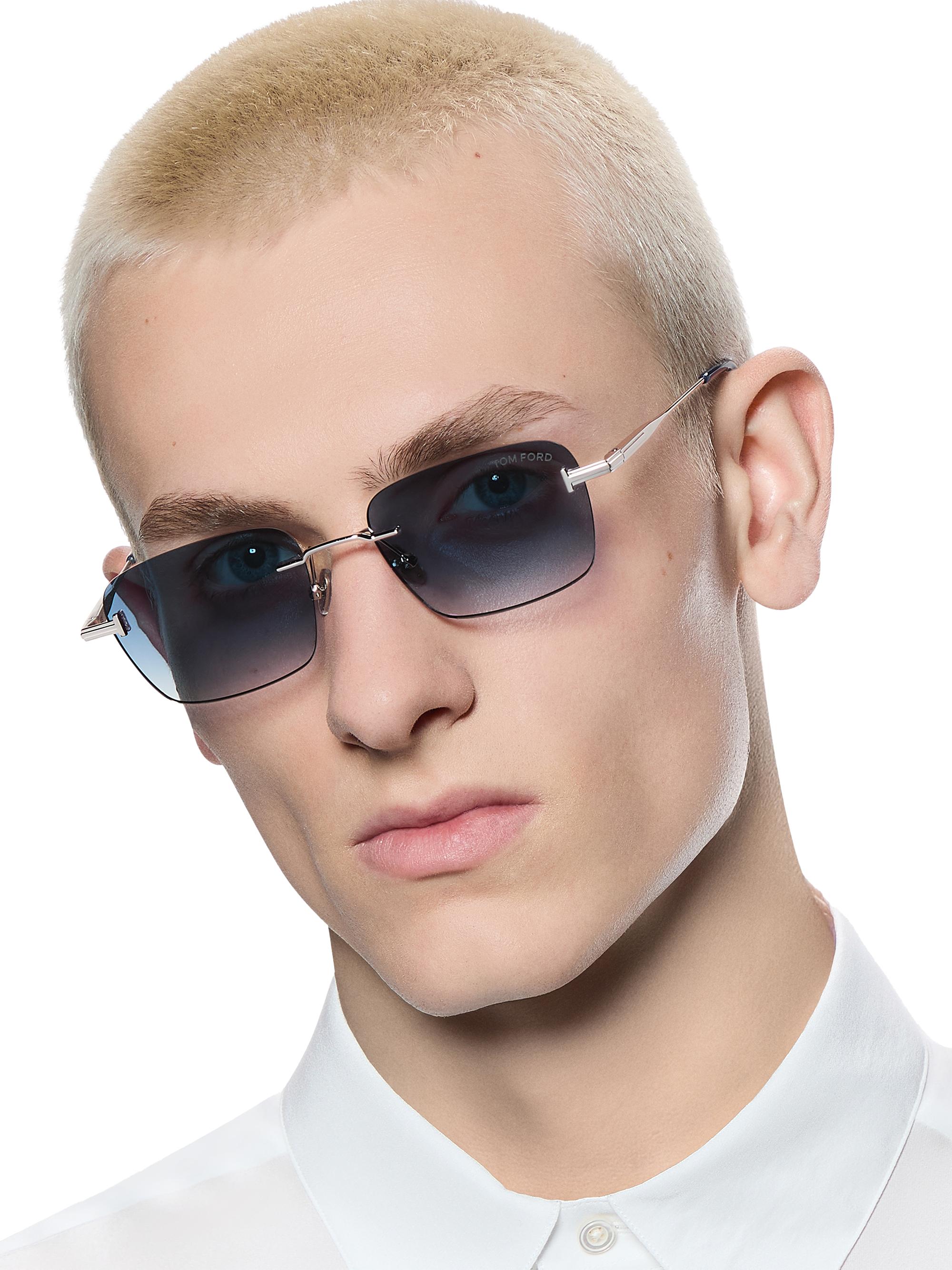 TOM FORD Jake-02 54MM Rimless Rectangular Sunglasses | Saks Fifth