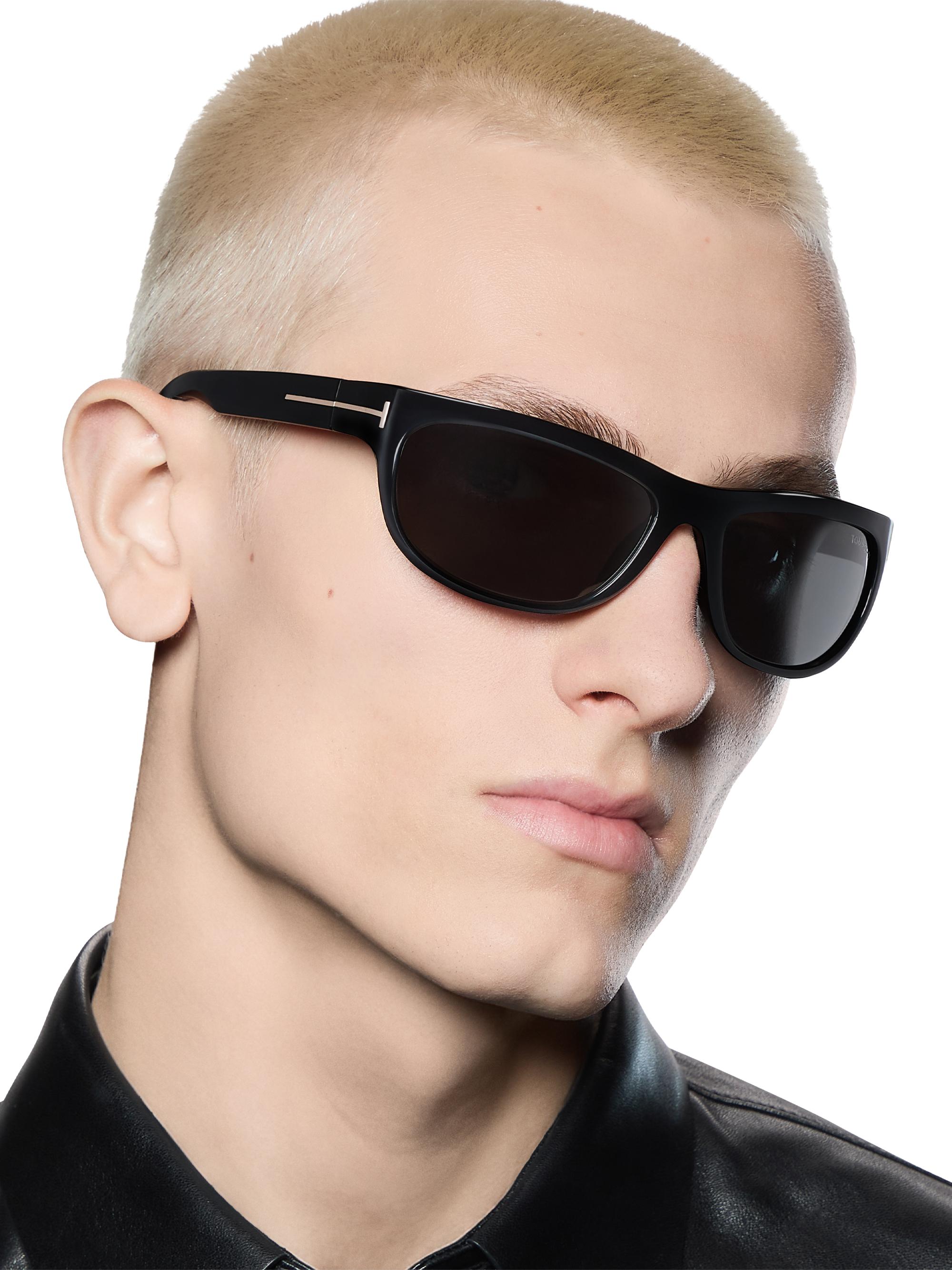 TOM FORD Men's Anders-02 62MM Rectangular Sunglasses - Black Smoke