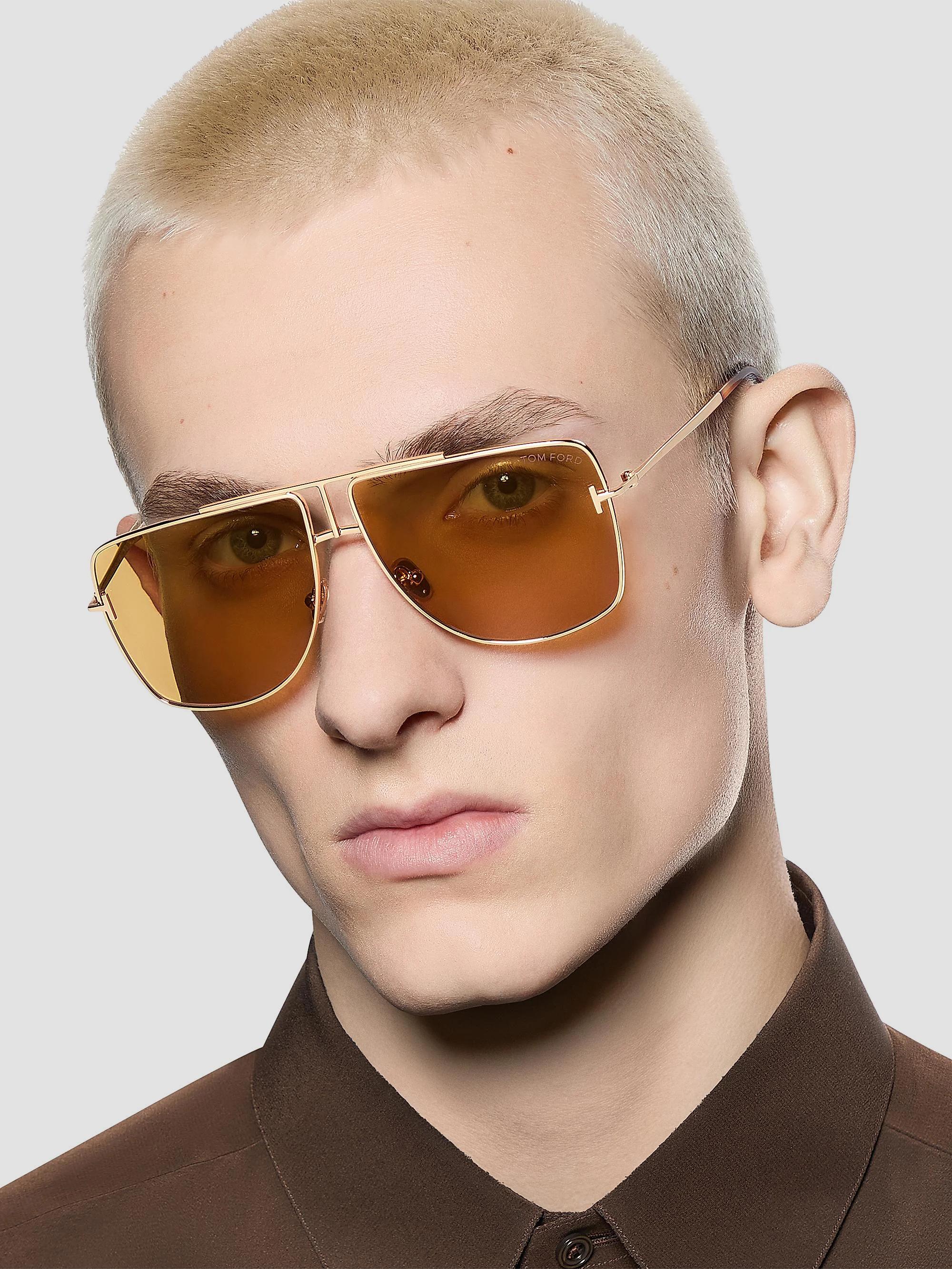 TOM FORD Eliott-02 59MM Geometric Aviator Sunglasses | Saks Fifth