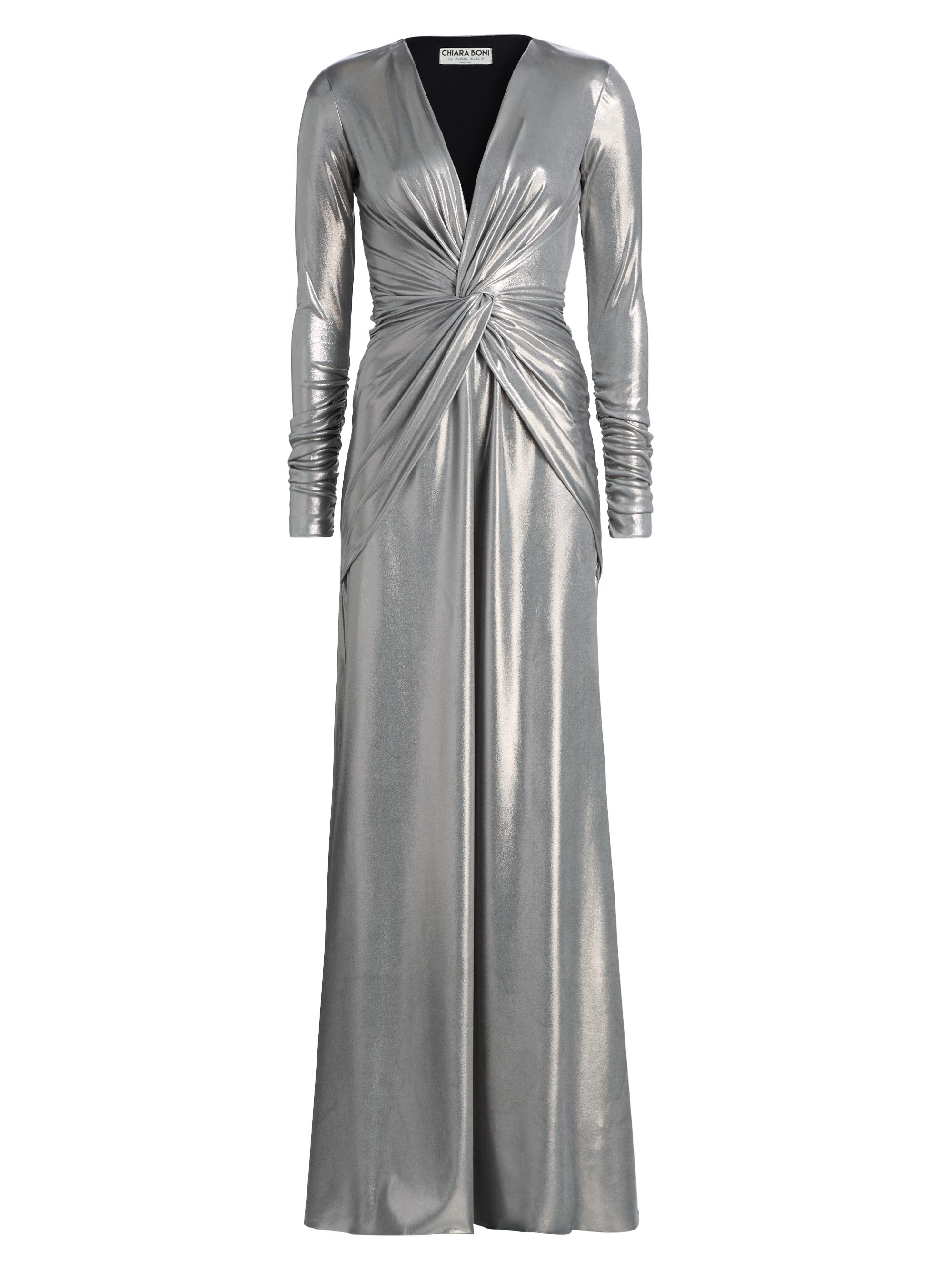 Chiara Boni La Petite Robe Women's Hajarix Splendid Ruched Gown - Silver