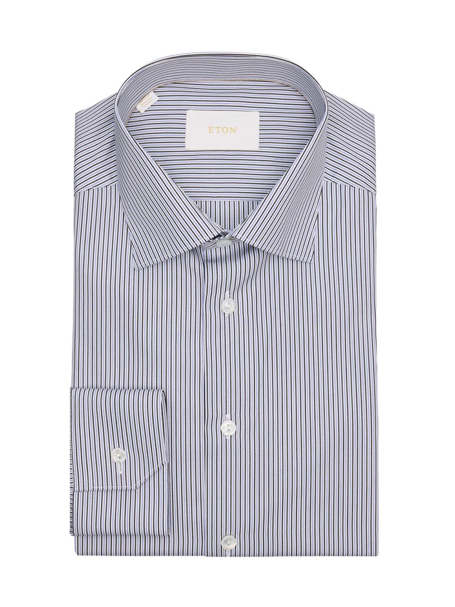 Eton Striped Cotton Slim-Fit Shirt | Saks Fifth Avenue