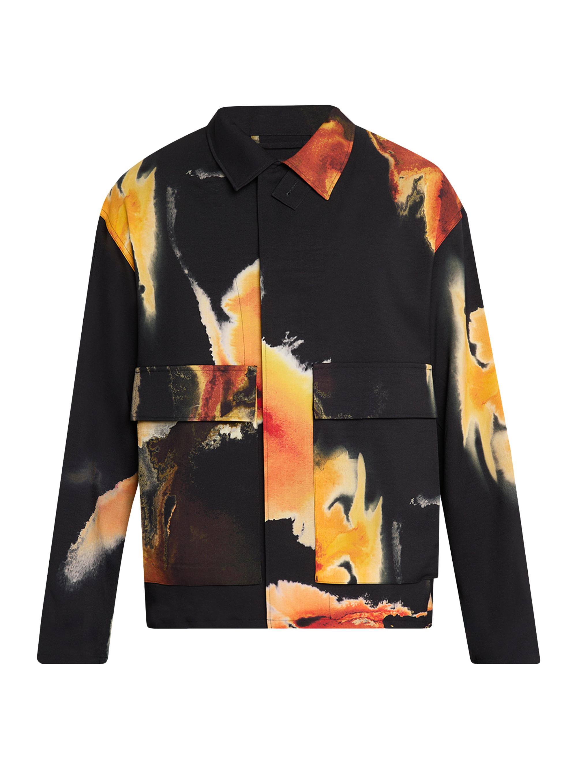 Y-3 Men's AOP Amber Ink Coach Jacket - Black Multi