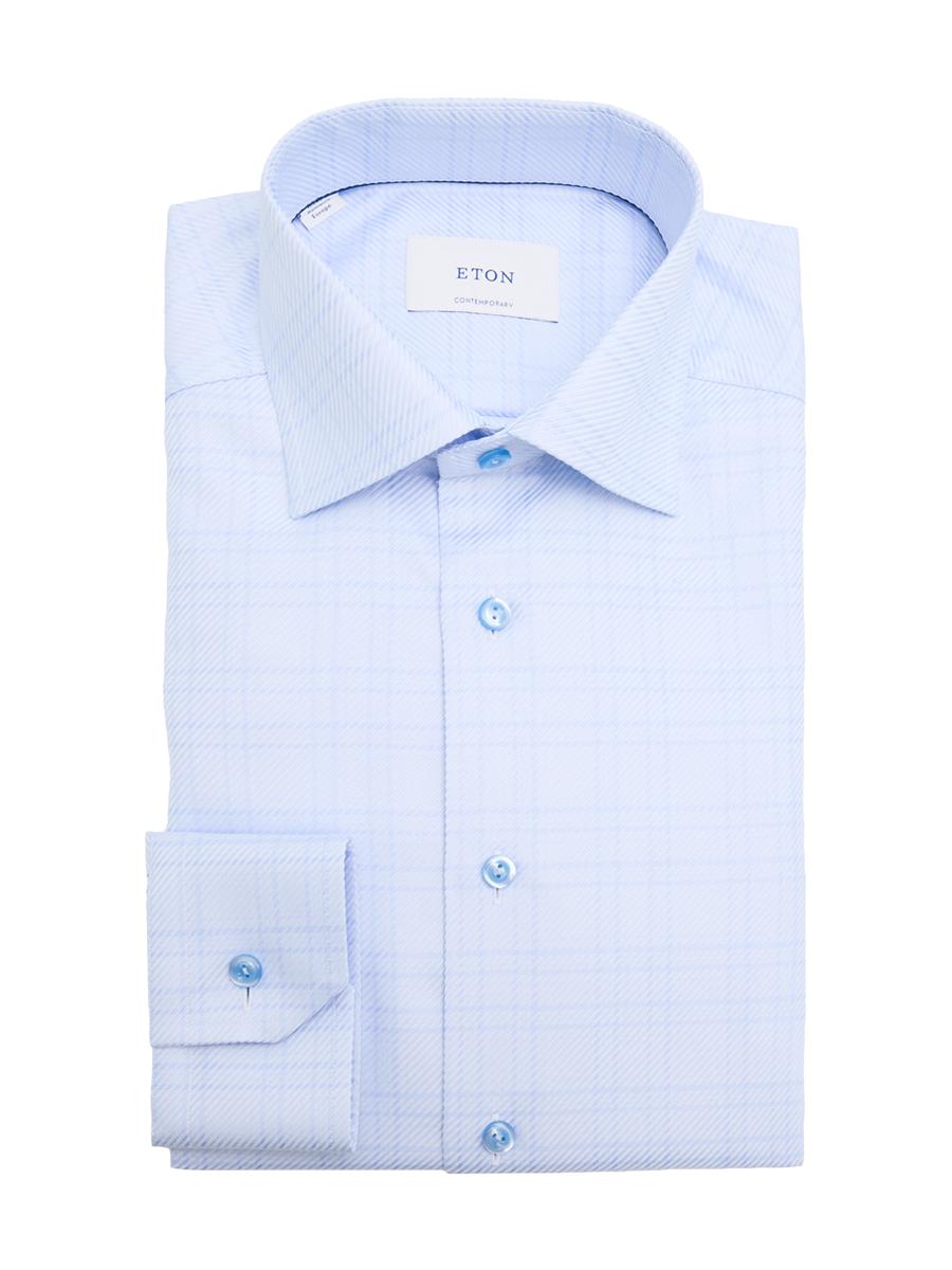Eton Men's Contemporary-fit Plaid Shirt In Blue