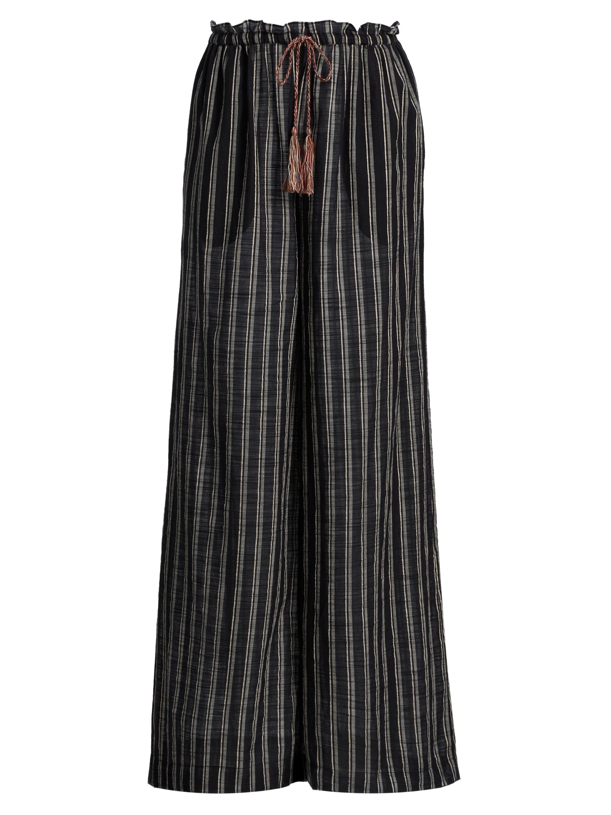 Ulla Johnson Women's Josephine Striped Cotton Drawstring Pants - Noir Stripe