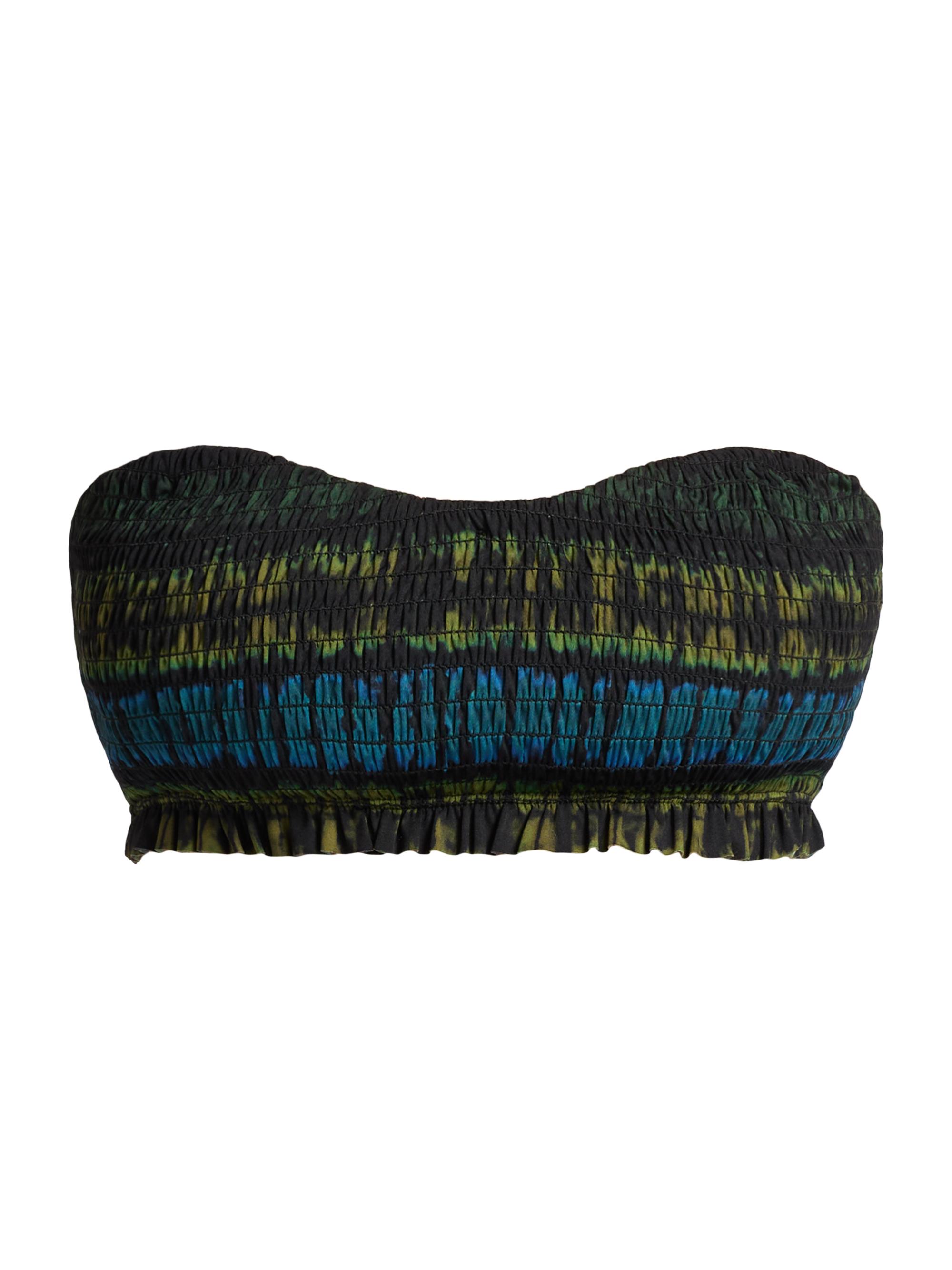 Ulla Johnson Women's Marseille Smocked Bikini Top - Lagoon