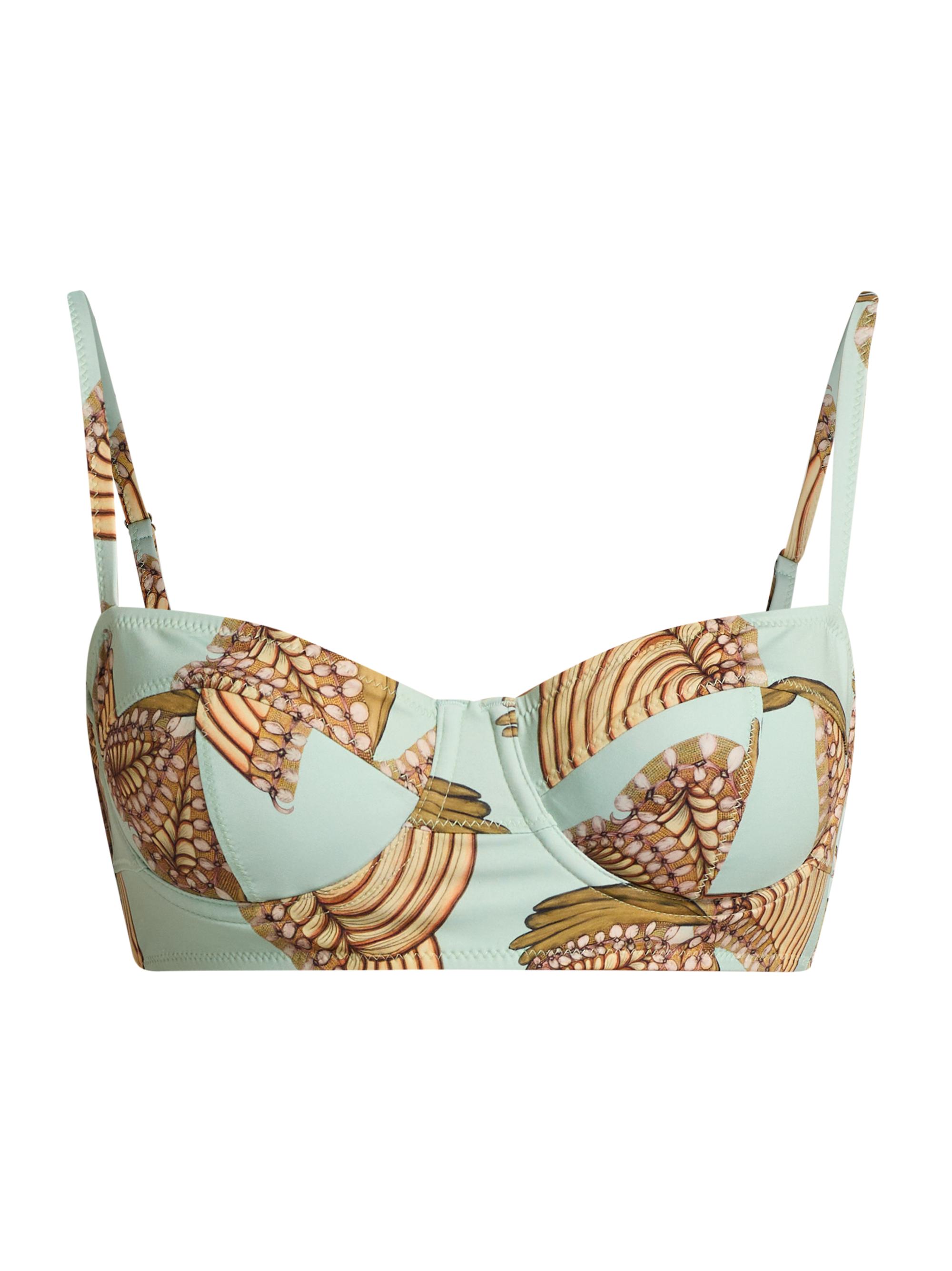 Ulla Johnson Women's Zahara Bra Cup Bikini Top - Water Blossoms
