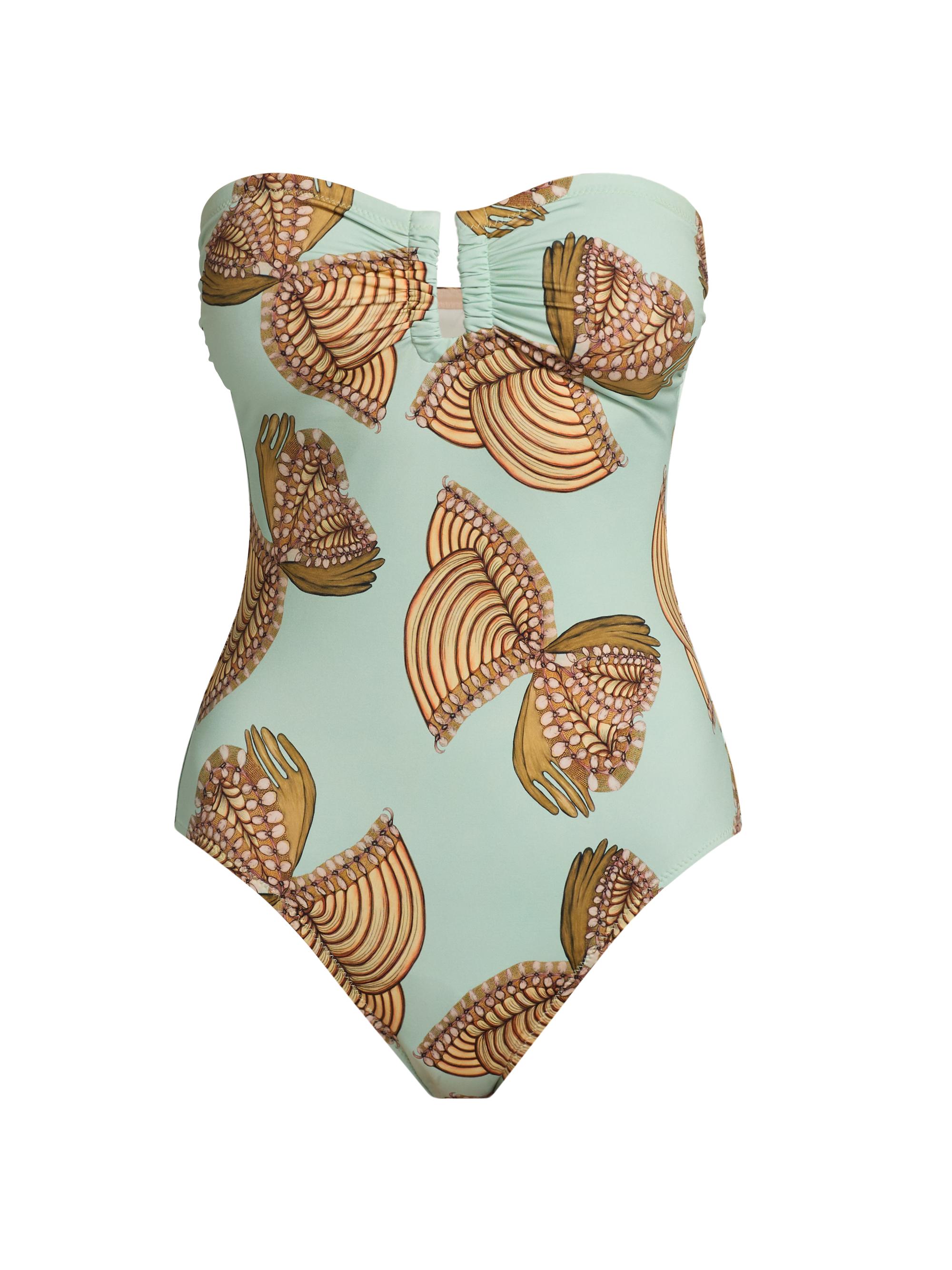 Ulla Johnson Women's Montery Strapless One-Piece Swimsuit - Water Blossoms