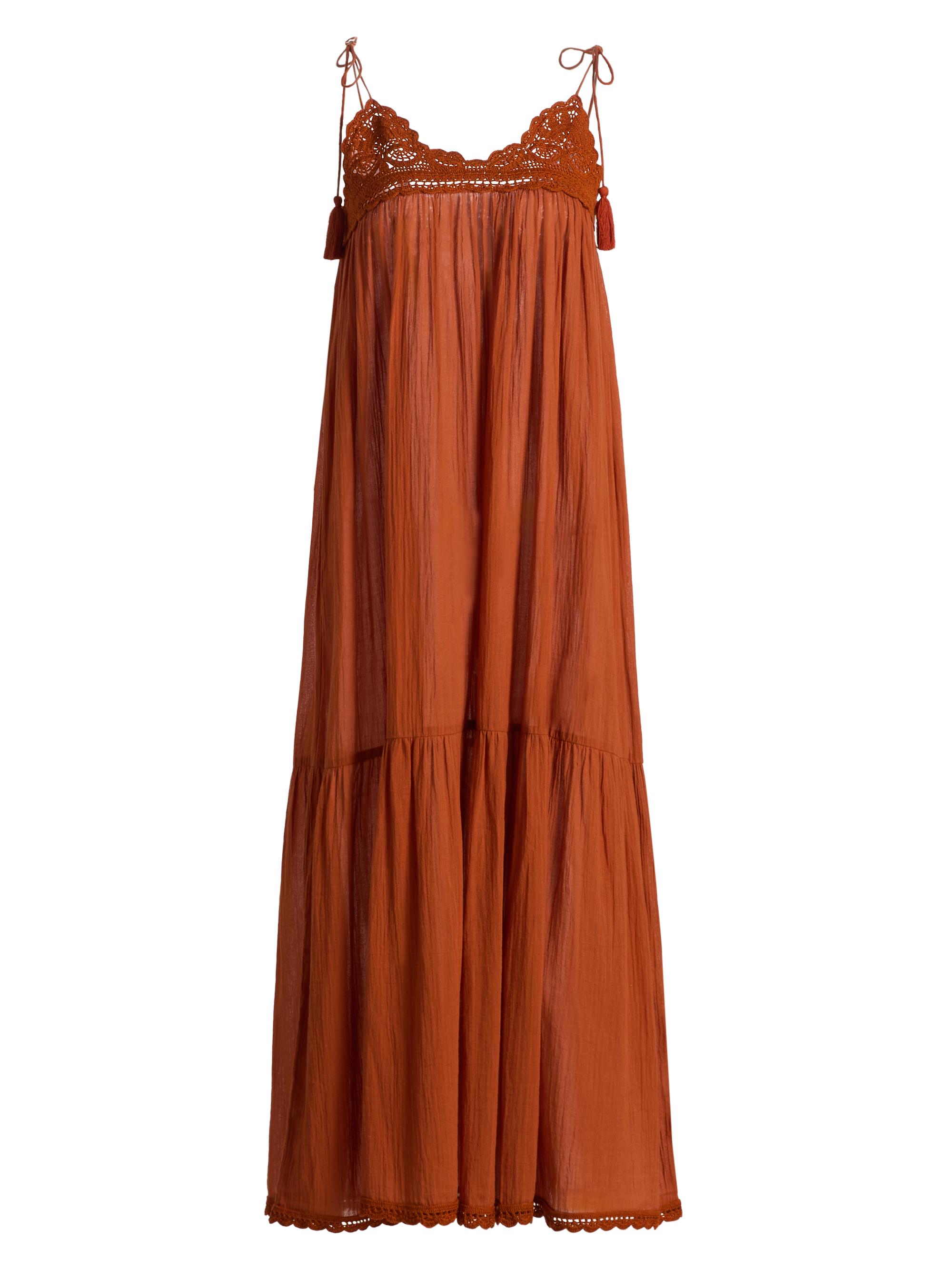 Ulla Johnson Women's Linnea Cotton V-Neck Midi-Dress - Sienna