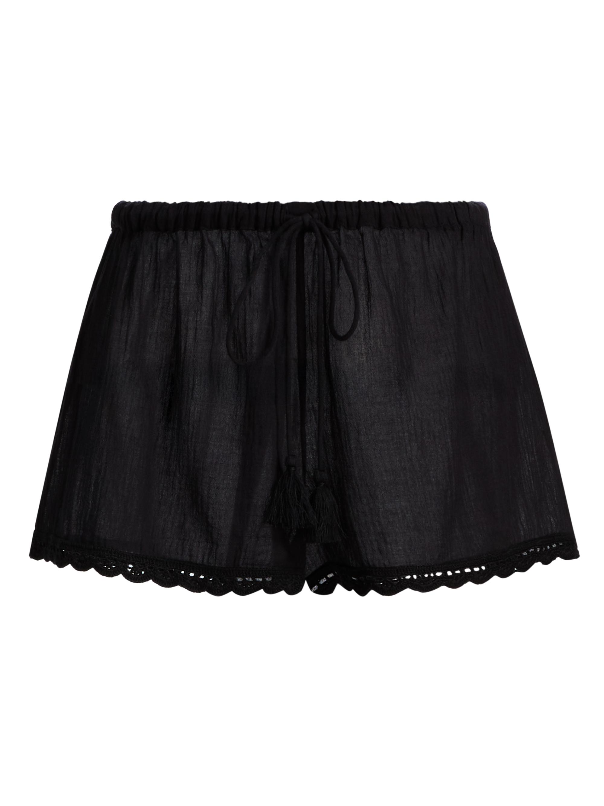 Ulla Johnson Women's Aran Cotton Drawstring Shorts - Noir