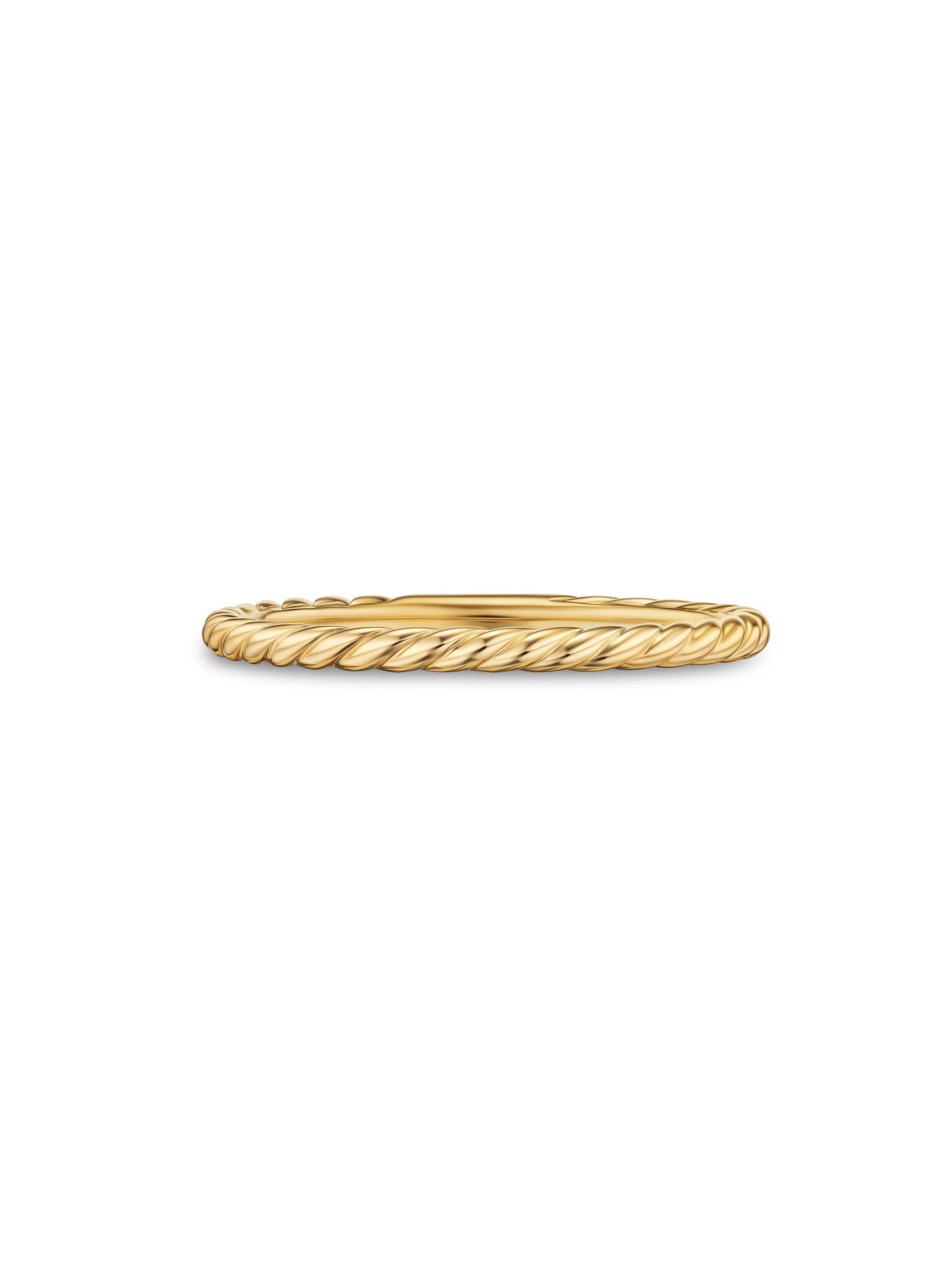 David Yurman Women's Petite Modern Renaissance Band Ring in 18K Yellow Gold, 1.MM - Gold