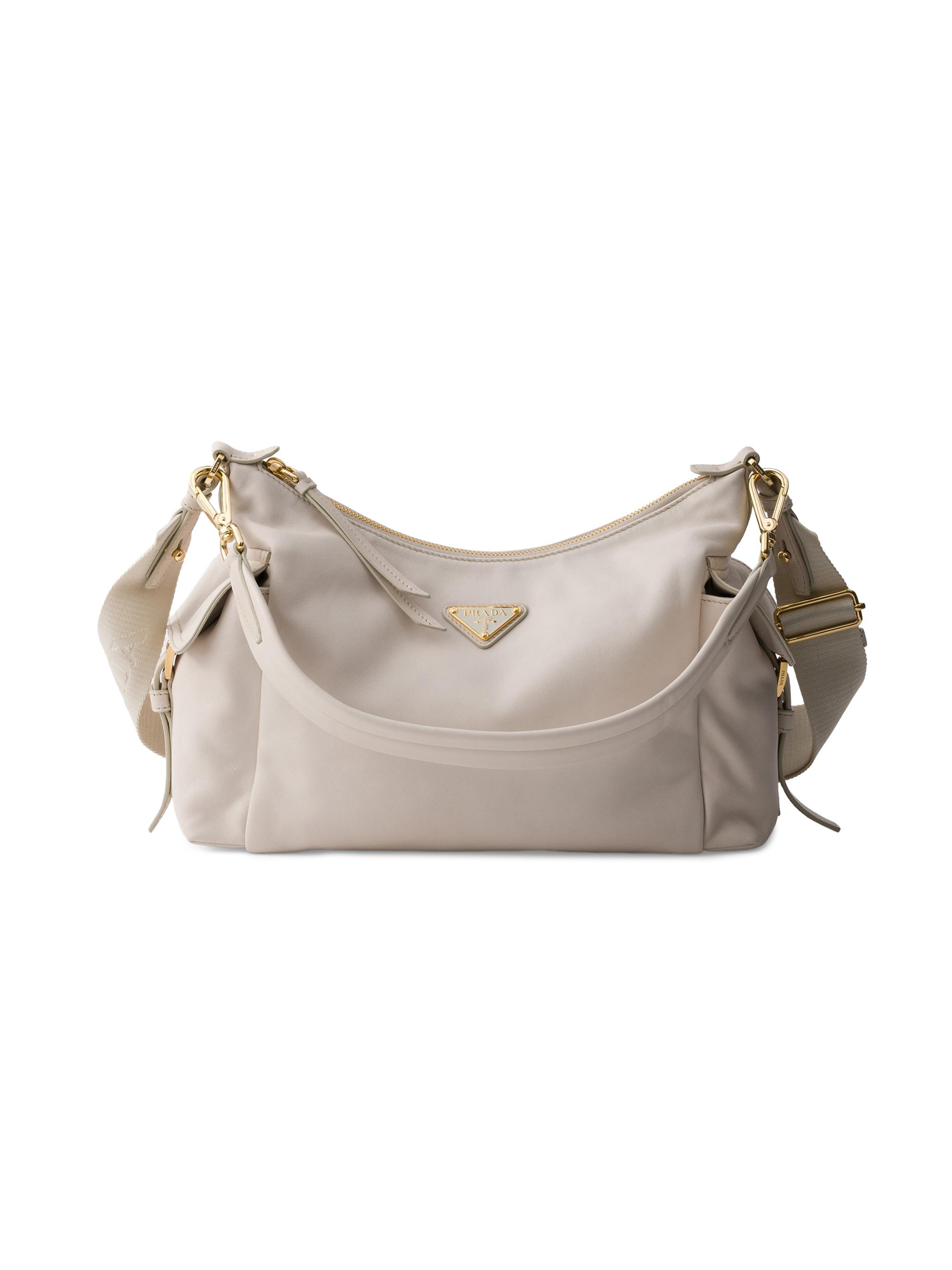 Prada Women's  Explore Nappa Leather Shoulder Bag - Light Beige