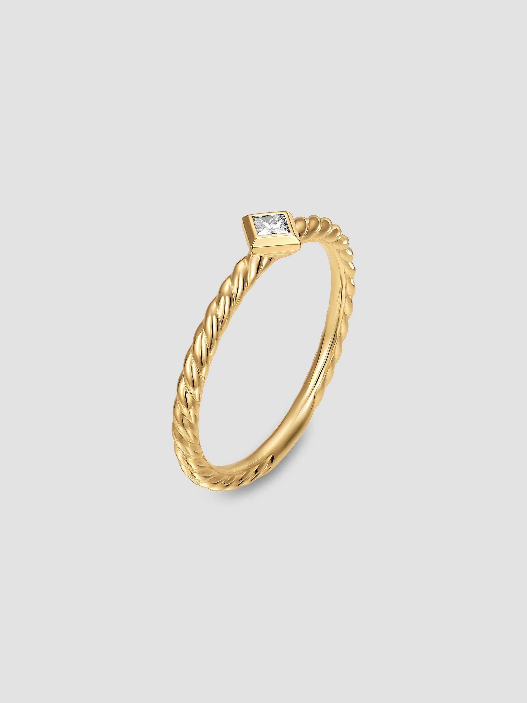 David Yurman Petite Modern Renaissance Stack Ring in 18K Yellow Gold ...