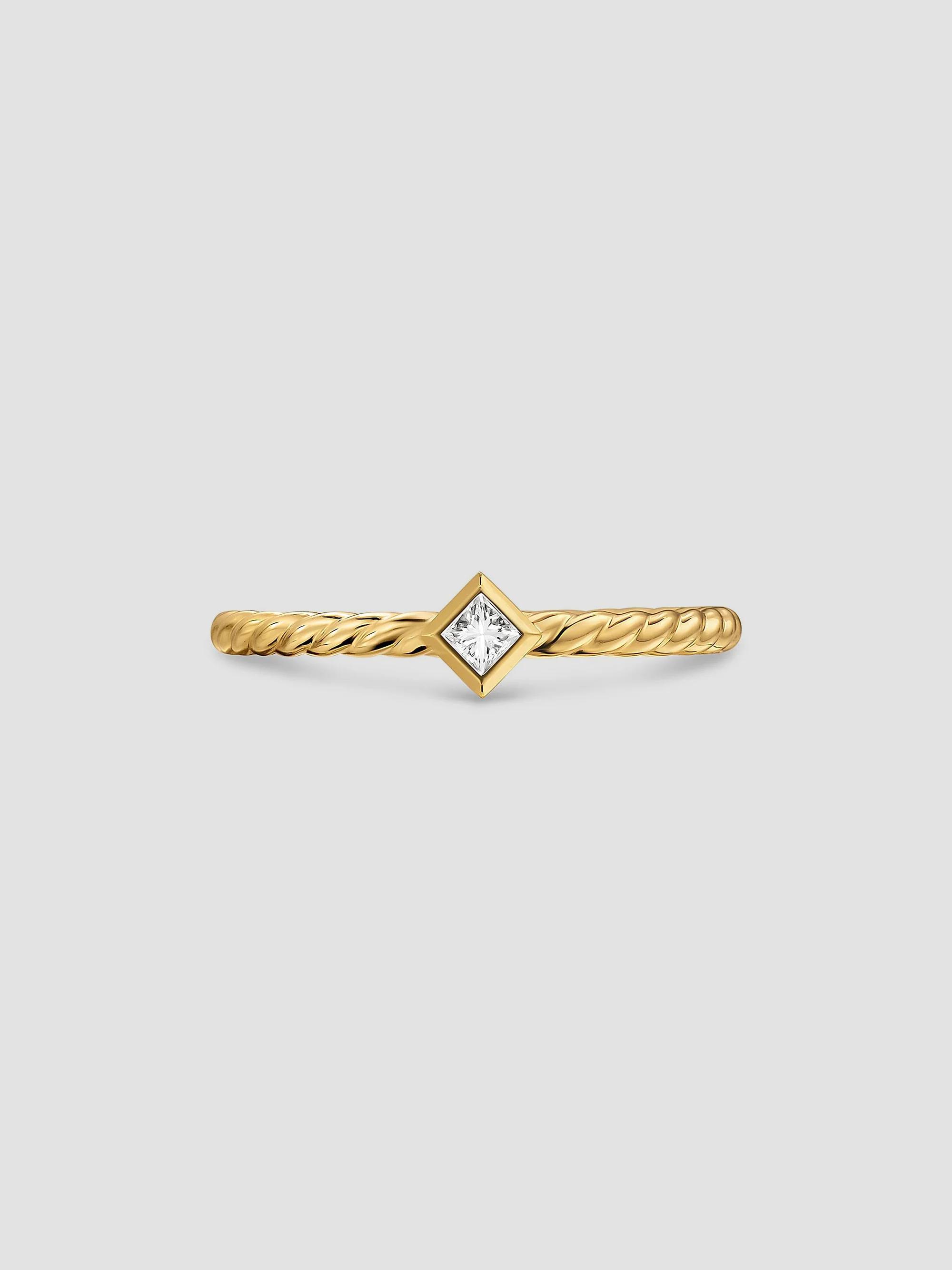 David Yurman Petite Modern Renaissance Stack Ring in 18K Yellow Gold ...