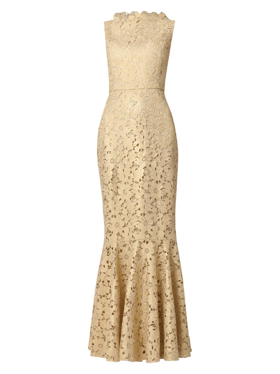 Shoshanna Women's Reese Sleeveless Mermaid Gown In Gold