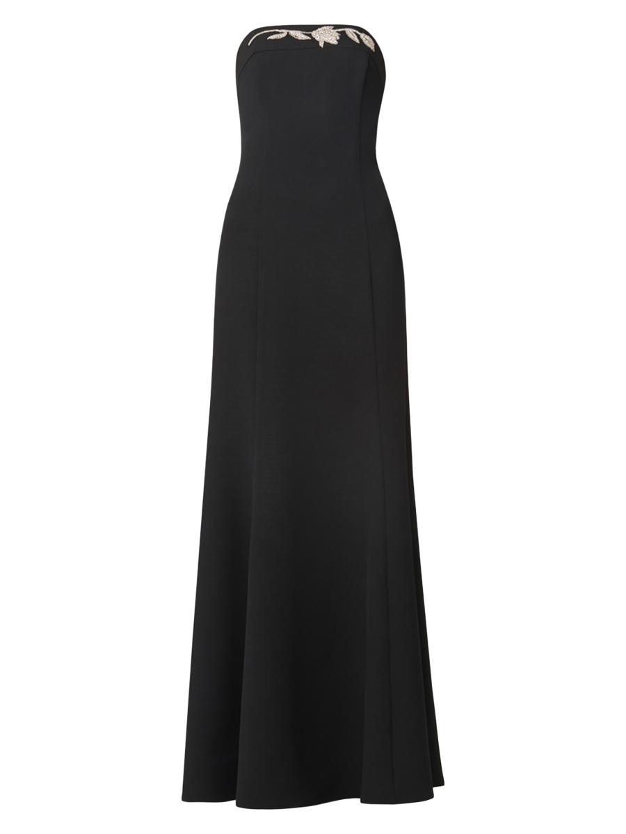Shoshanna Women's Phillippa Crepe Strapless Gown In Black