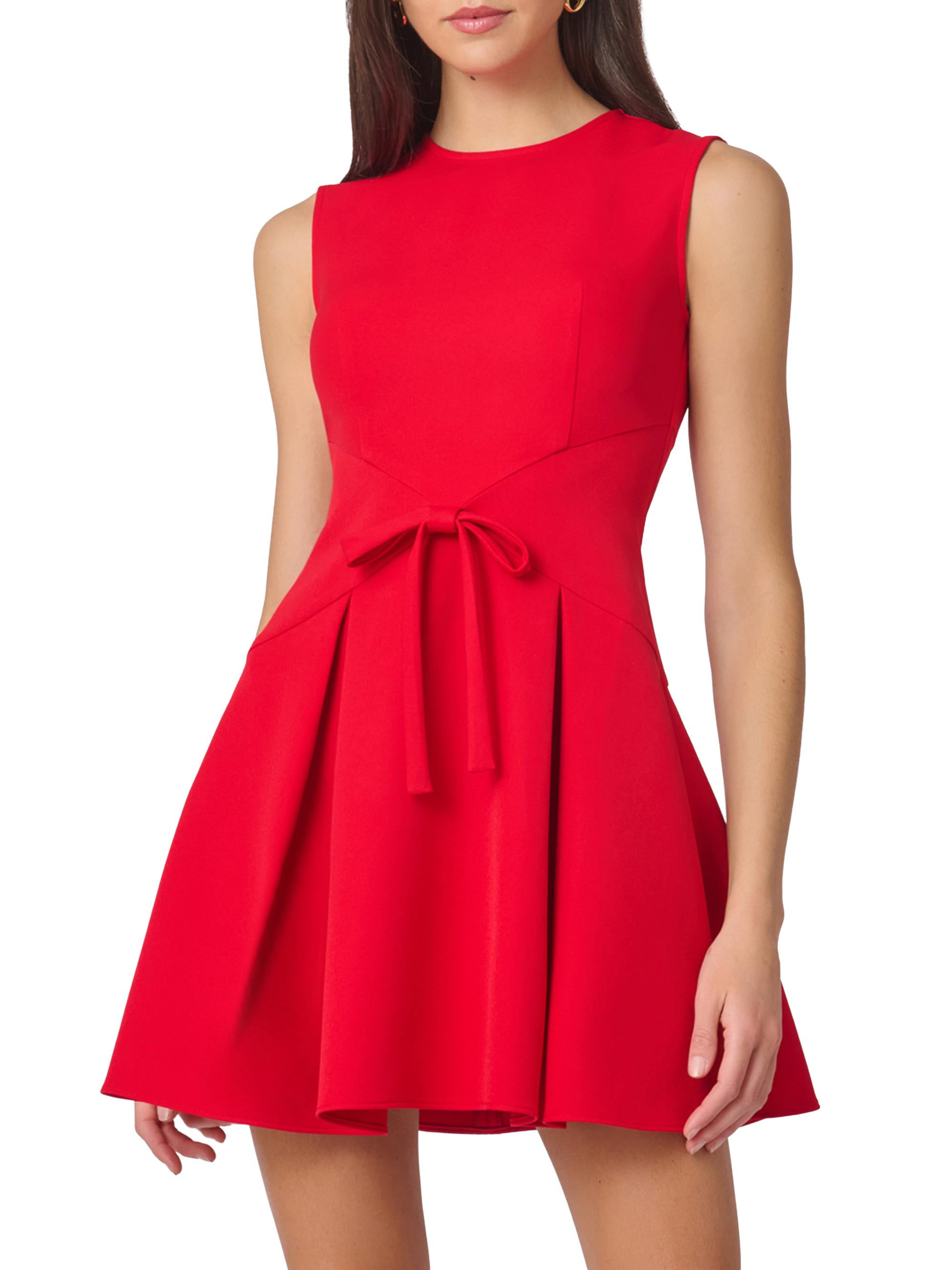 Shoshanna Women's Hattie Crepe Minidress - Cherry
